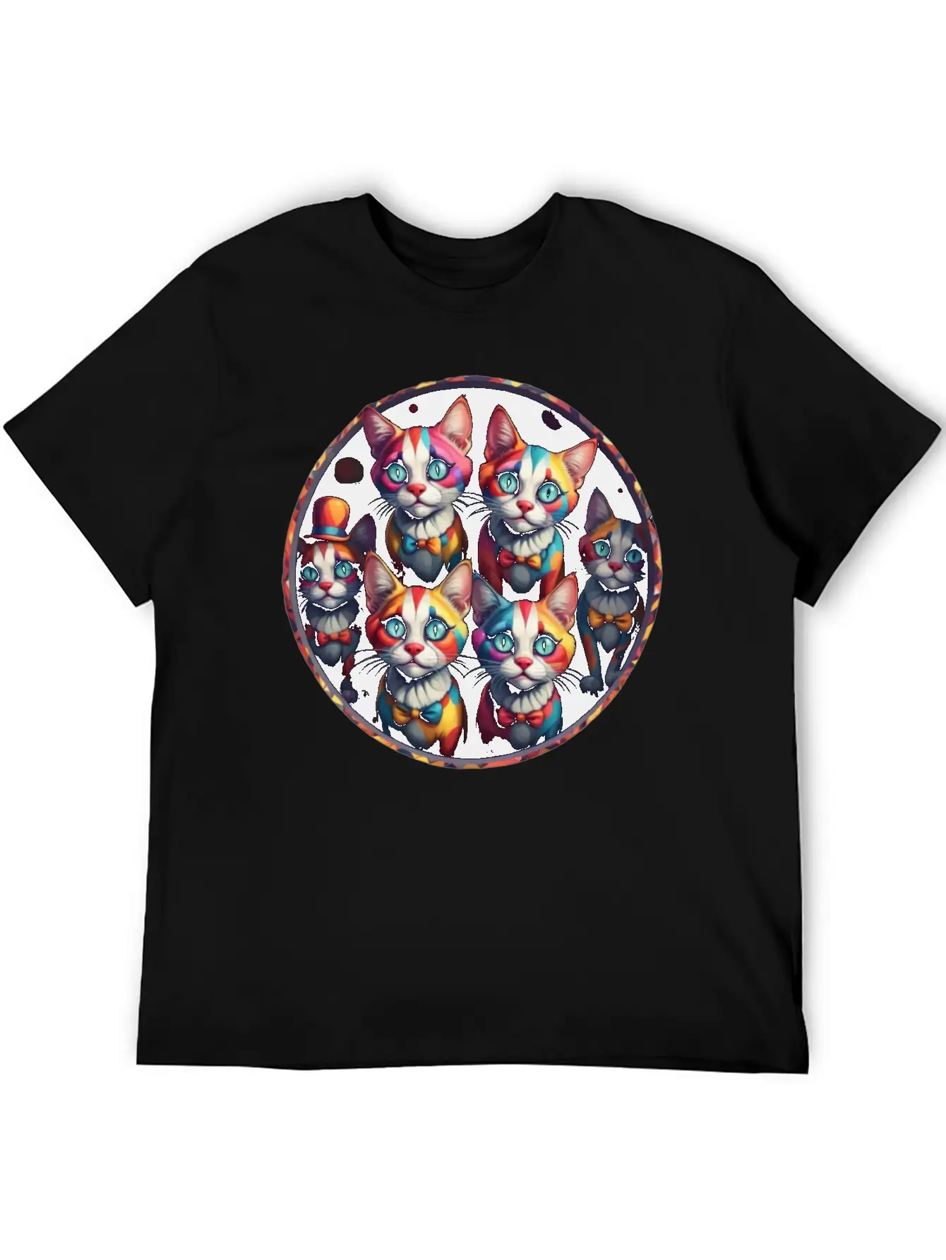 Adorable Sad Clown Cats Soft Cotton Short Sleeve Tee – Unisex Wardrobe Staple
