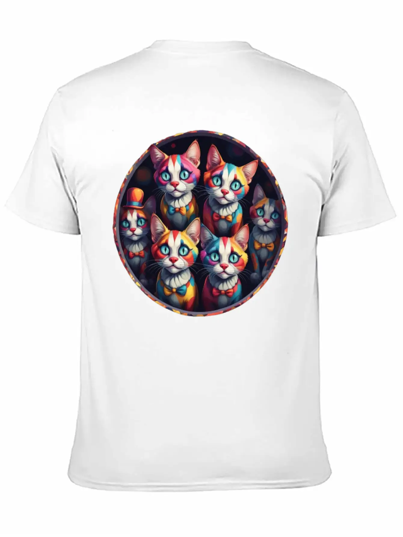 Adorable Sad Clown Cats Soft Cotton Short Sleeve Tee – Unisex Wardrobe Staple