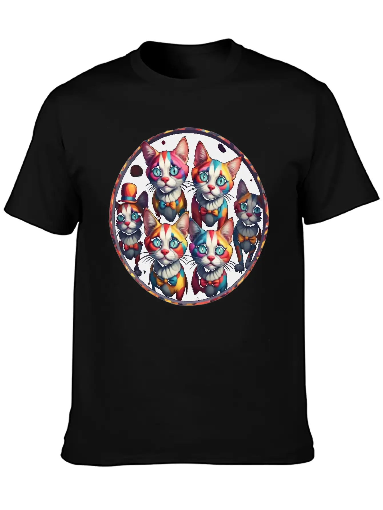 Adorable Sad Clown Cats Soft Cotton Short Sleeve Tee – Unisex Wardrobe Staple