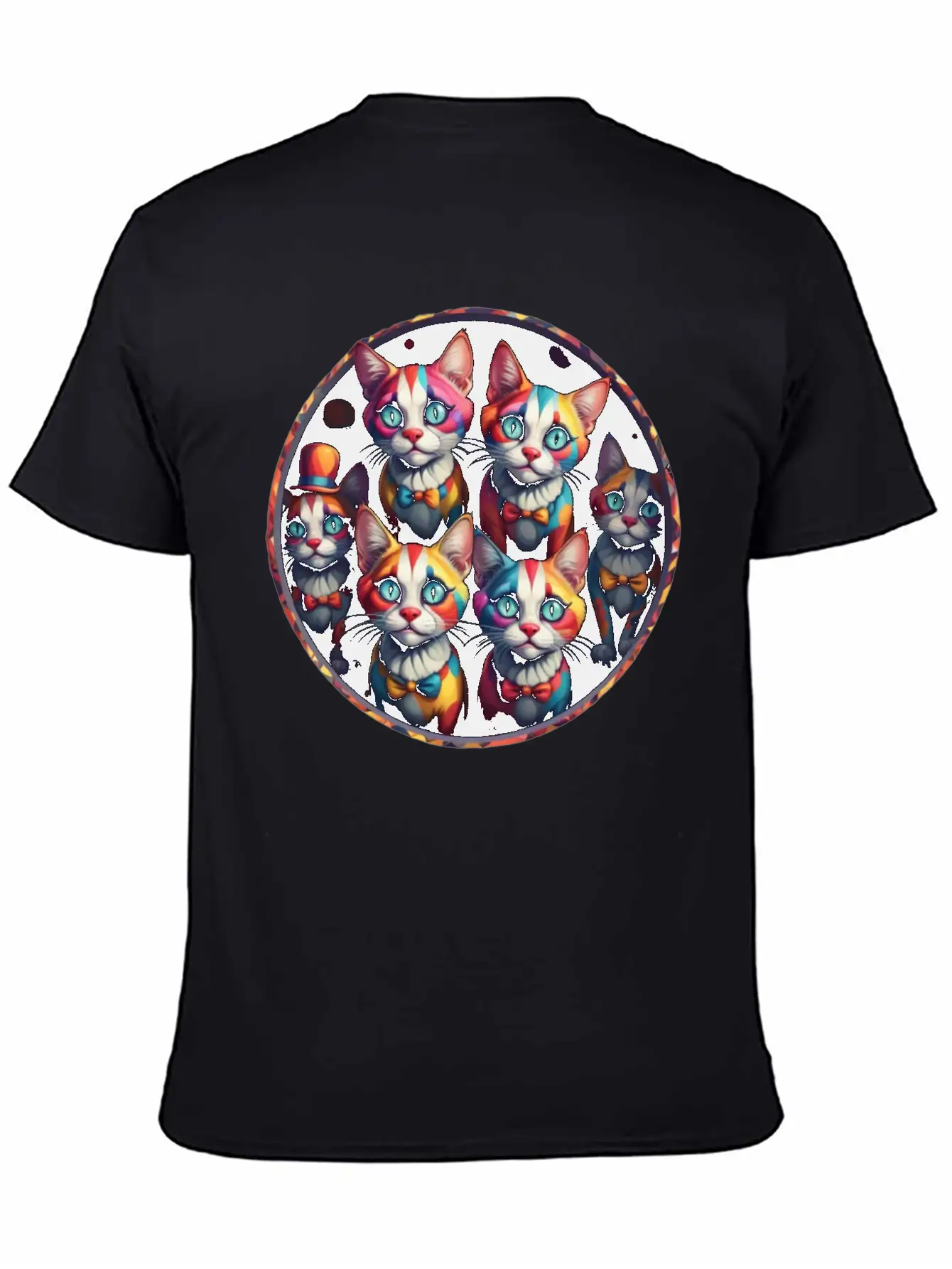 Adorable Sad Clown Cats Soft Cotton Short Sleeve Tee – Unisex Wardrobe Staple