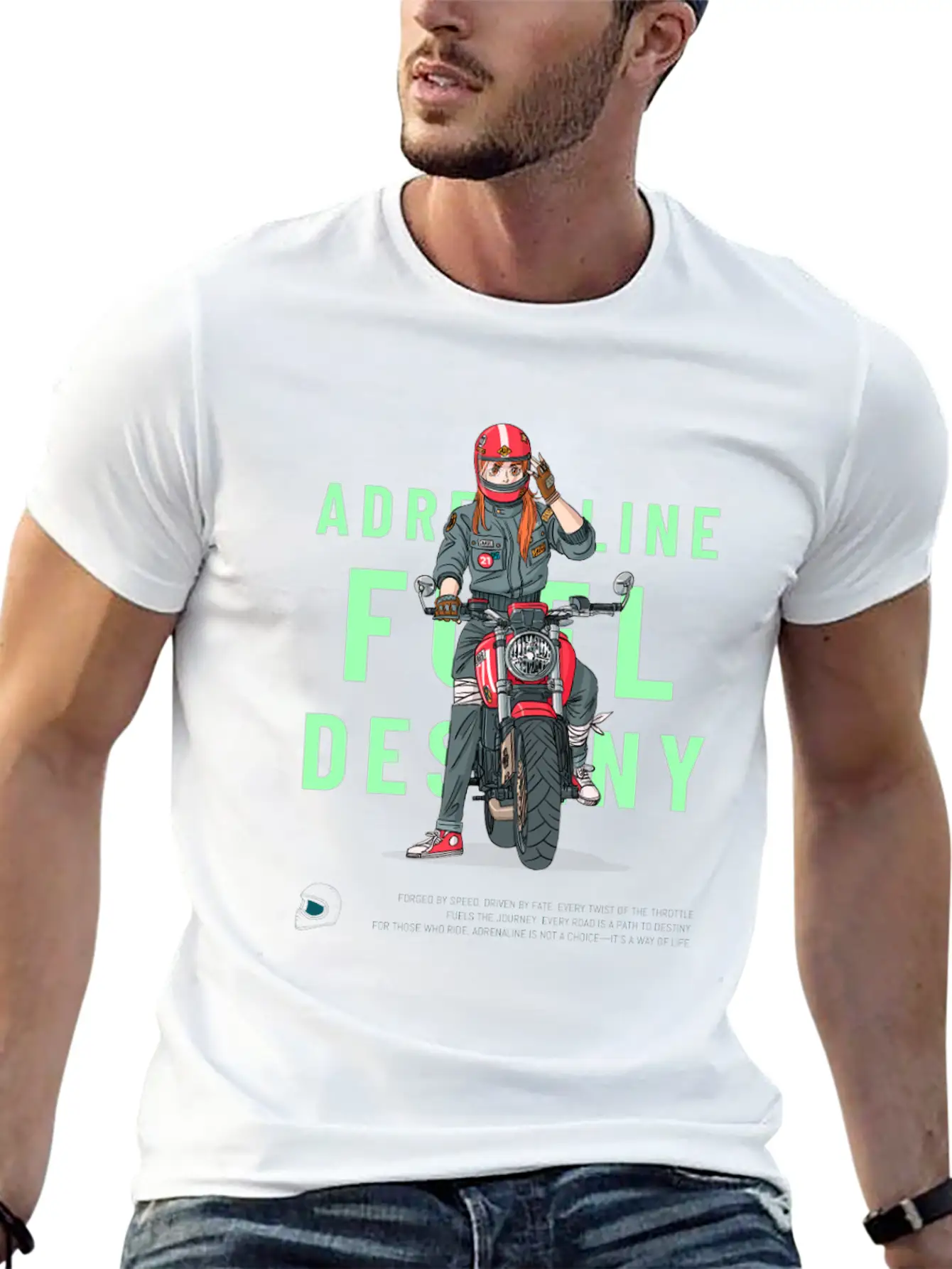 Adrenaline Fuel Destiny – Anime-Inspired Lightweight Cotton T-Shirt – Daily Comfort Graphic Shirt