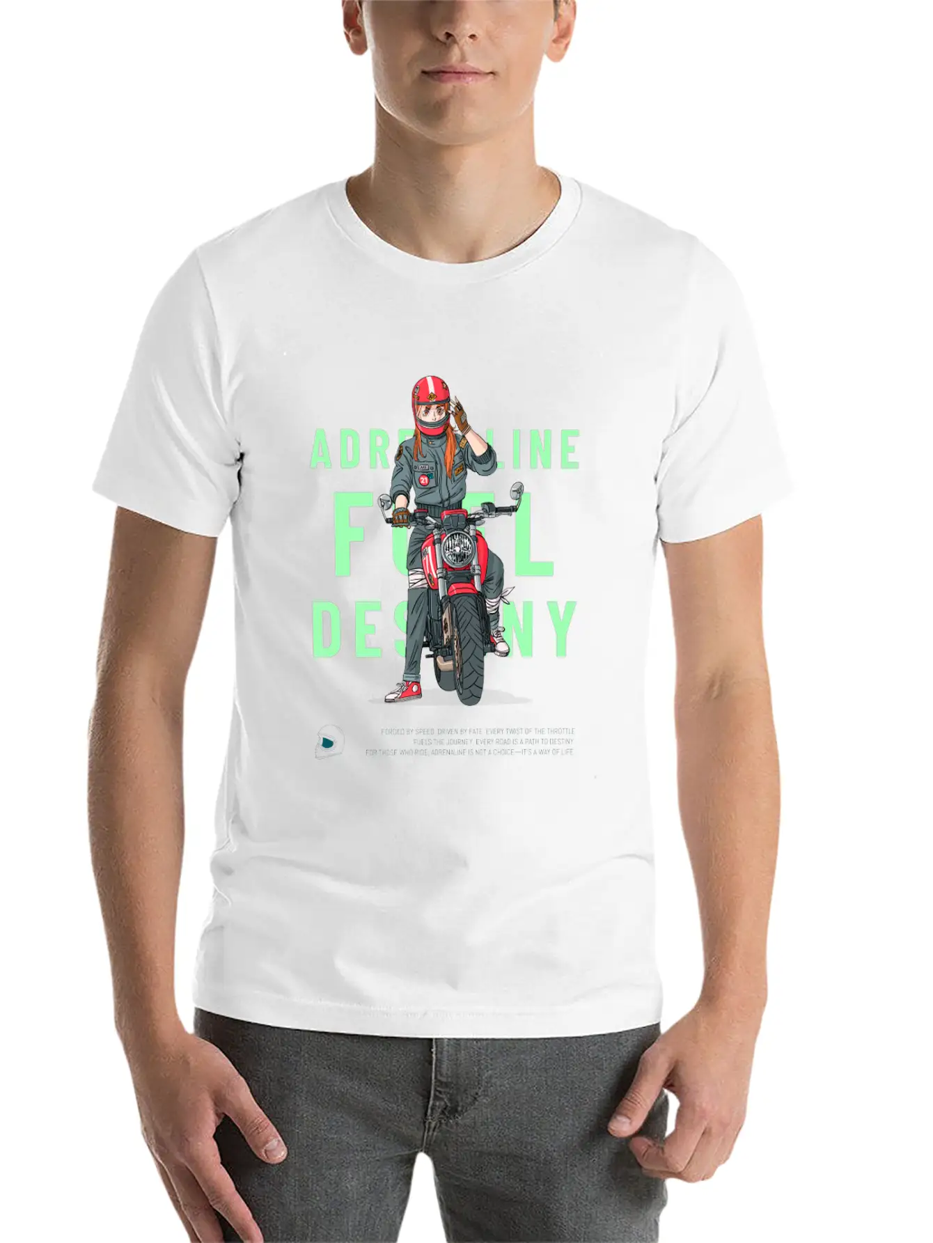 Adrenaline Fuel Destiny – Anime-Inspired Lightweight Cotton T-Shirt – Daily Comfort Graphic Shirt