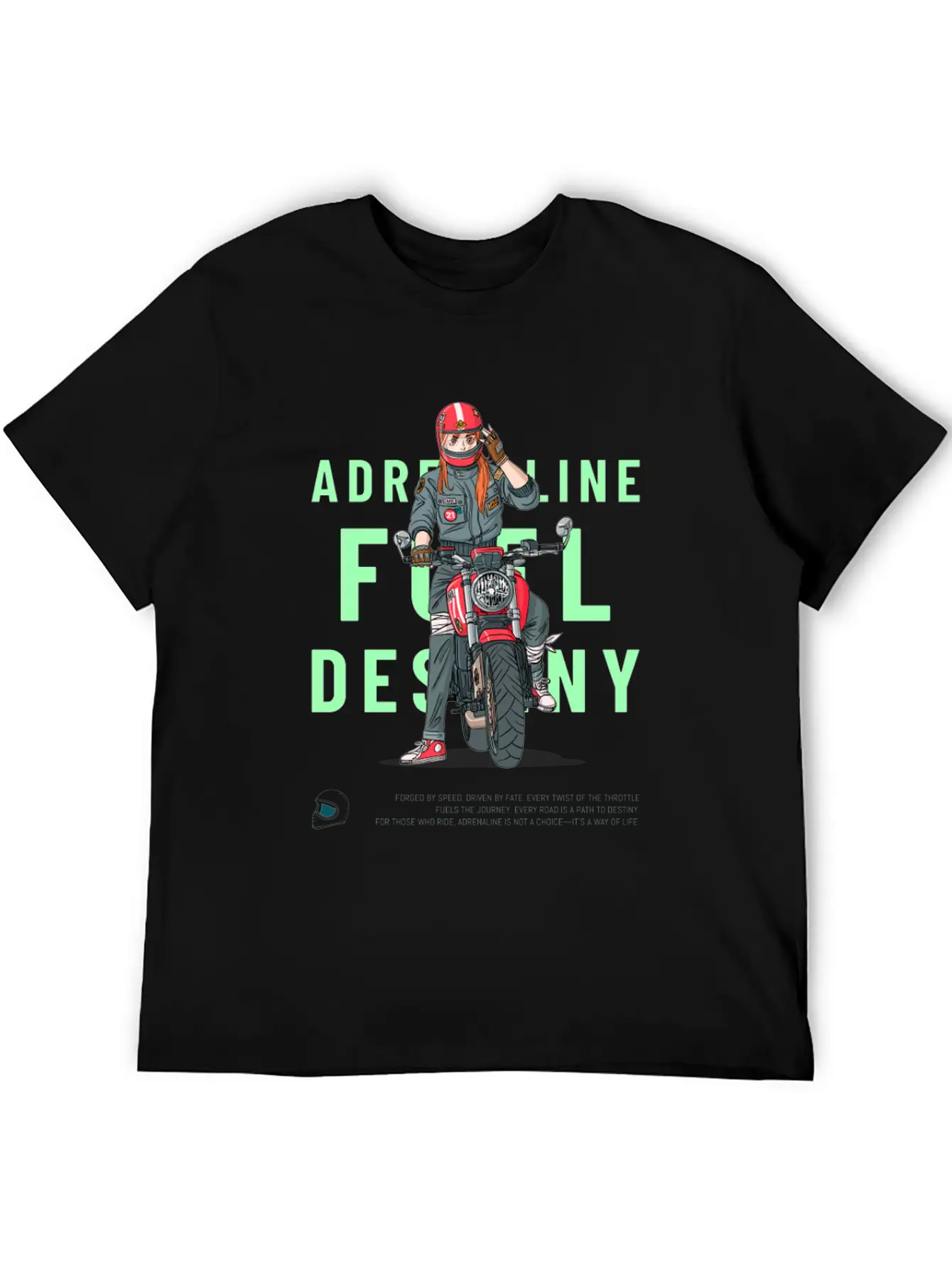 Adrenaline Fuel Destiny – Anime-Inspired Lightweight Cotton T-Shirt – Daily Comfort Graphic Shirt