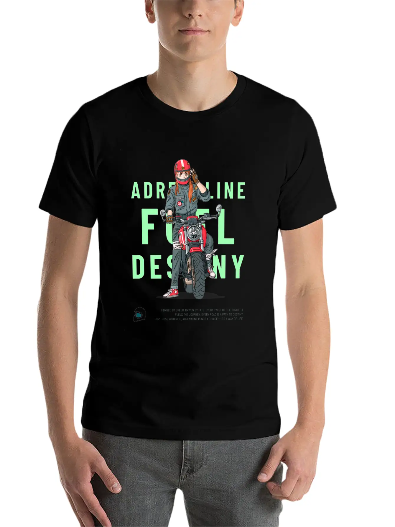 Adrenaline Fuel Destiny – Anime-Inspired Lightweight Cotton T-Shirt – Daily Comfort Graphic Shirt