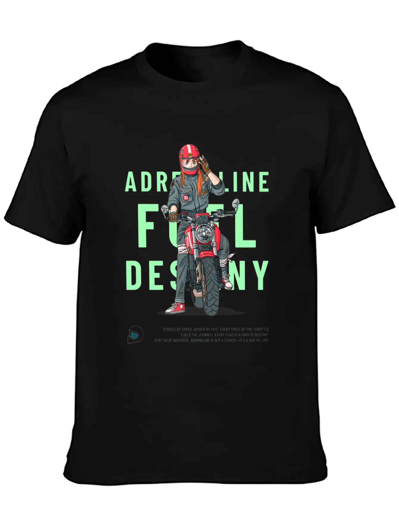 Adrenaline Fuel Destiny – Anime-Inspired Lightweight Cotton T-Shirt – Daily Comfort Graphic Shirt
