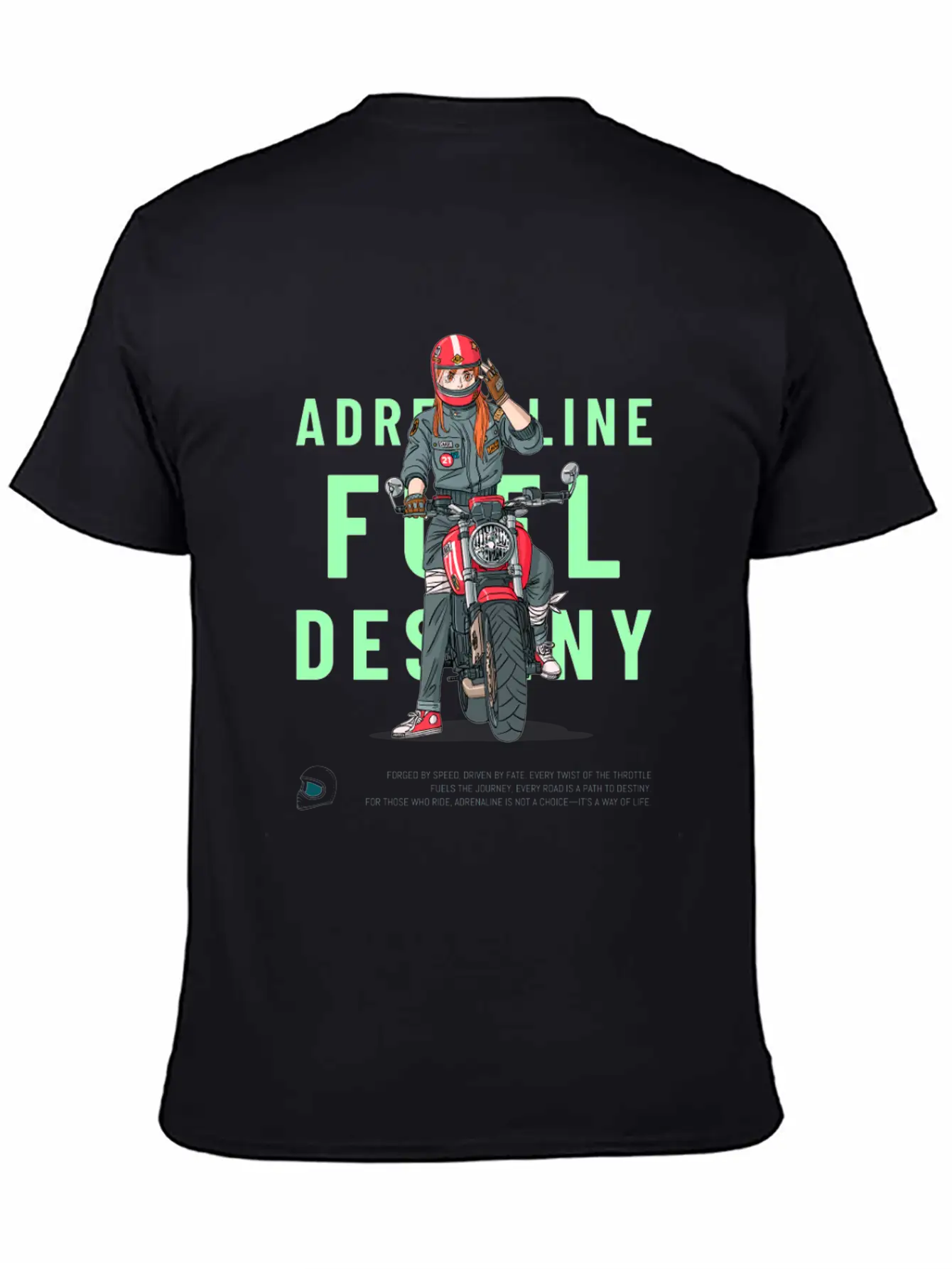 Adrenaline Fuel Destiny – Anime-Inspired Lightweight Cotton T-Shirt – Daily Comfort Graphic Shirt