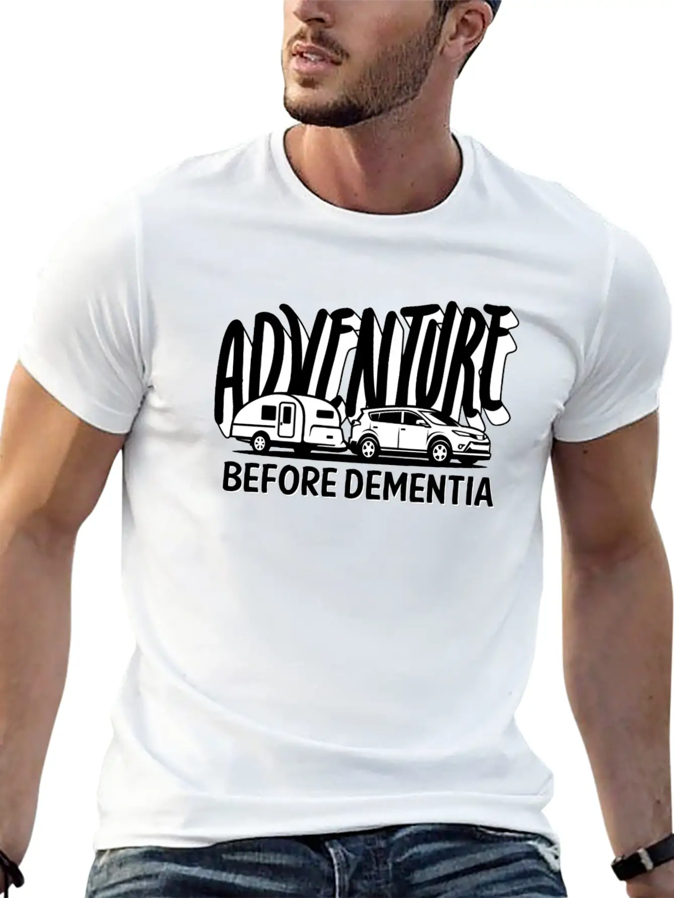 Adventure Before Dementia Modern Fit Casual T-Shirt – Clean And Versatile Design