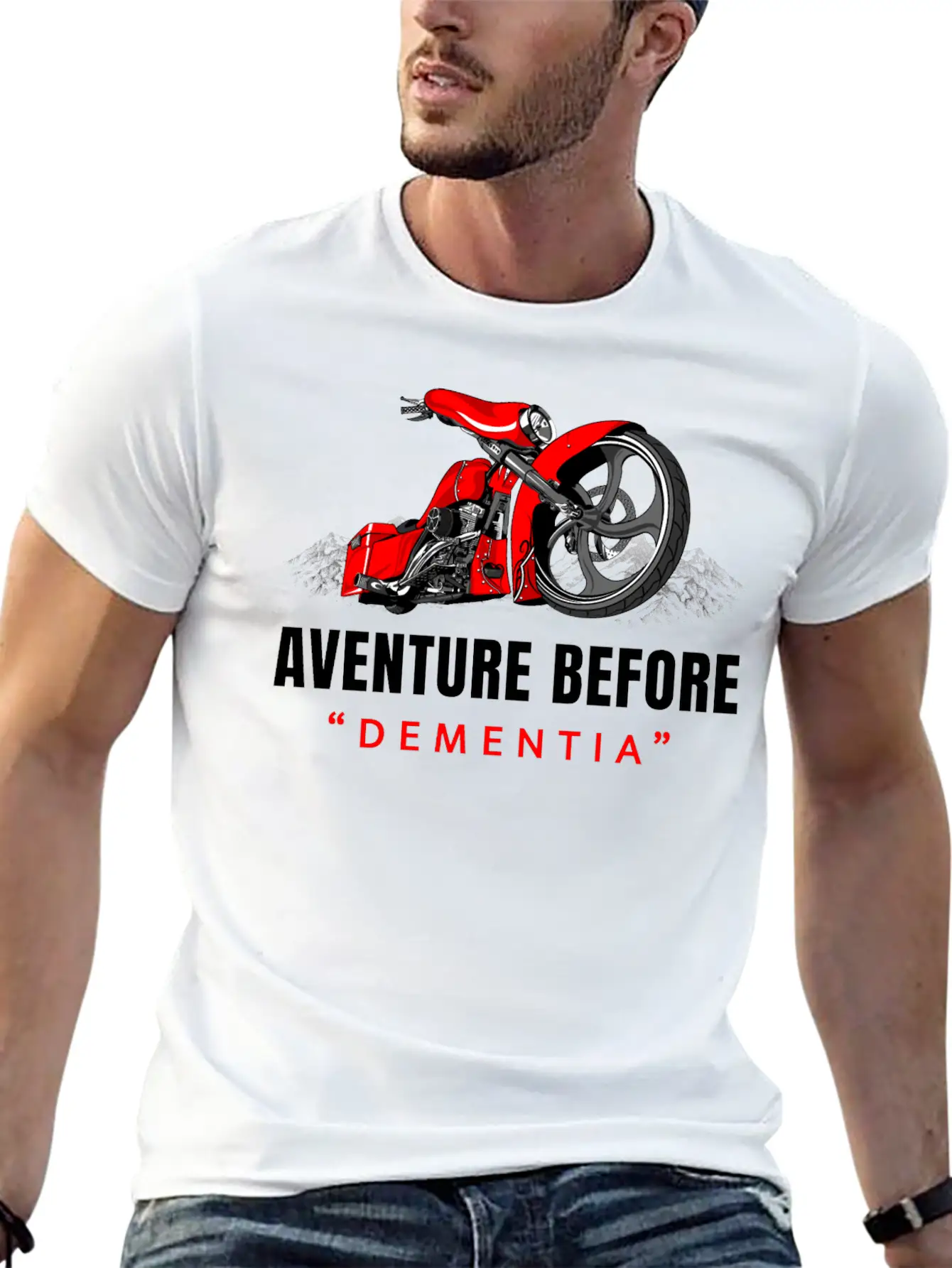 Adventure Before Dementia, Travel, Mountains,biker Unisex Casual T-Shirt – Clean Design For Daily Comfort