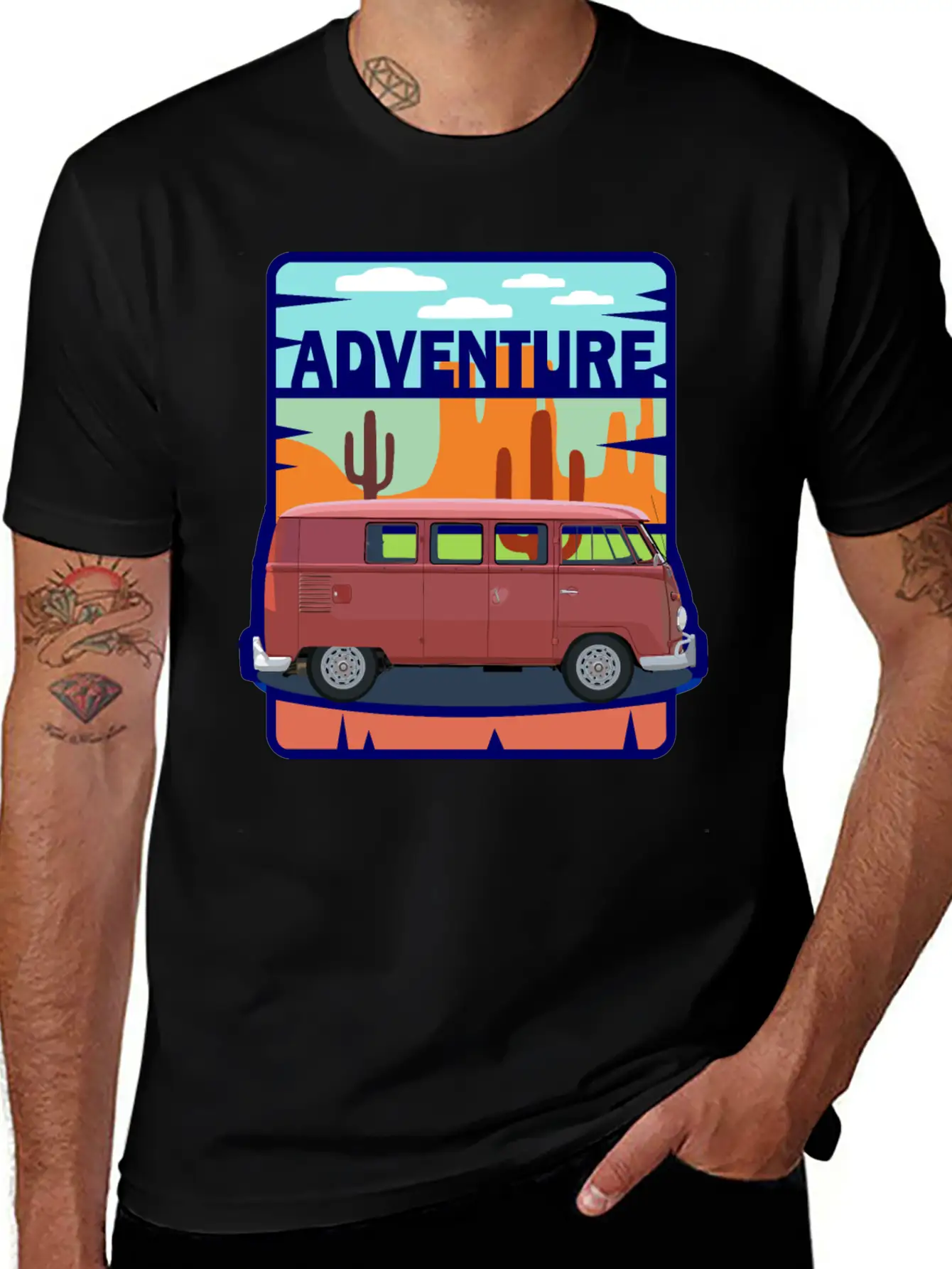 Adventure Van In The Desert In Pastel Colors Soft Cotton Short Sleeve Tee – Unisex Wardrobe Staple