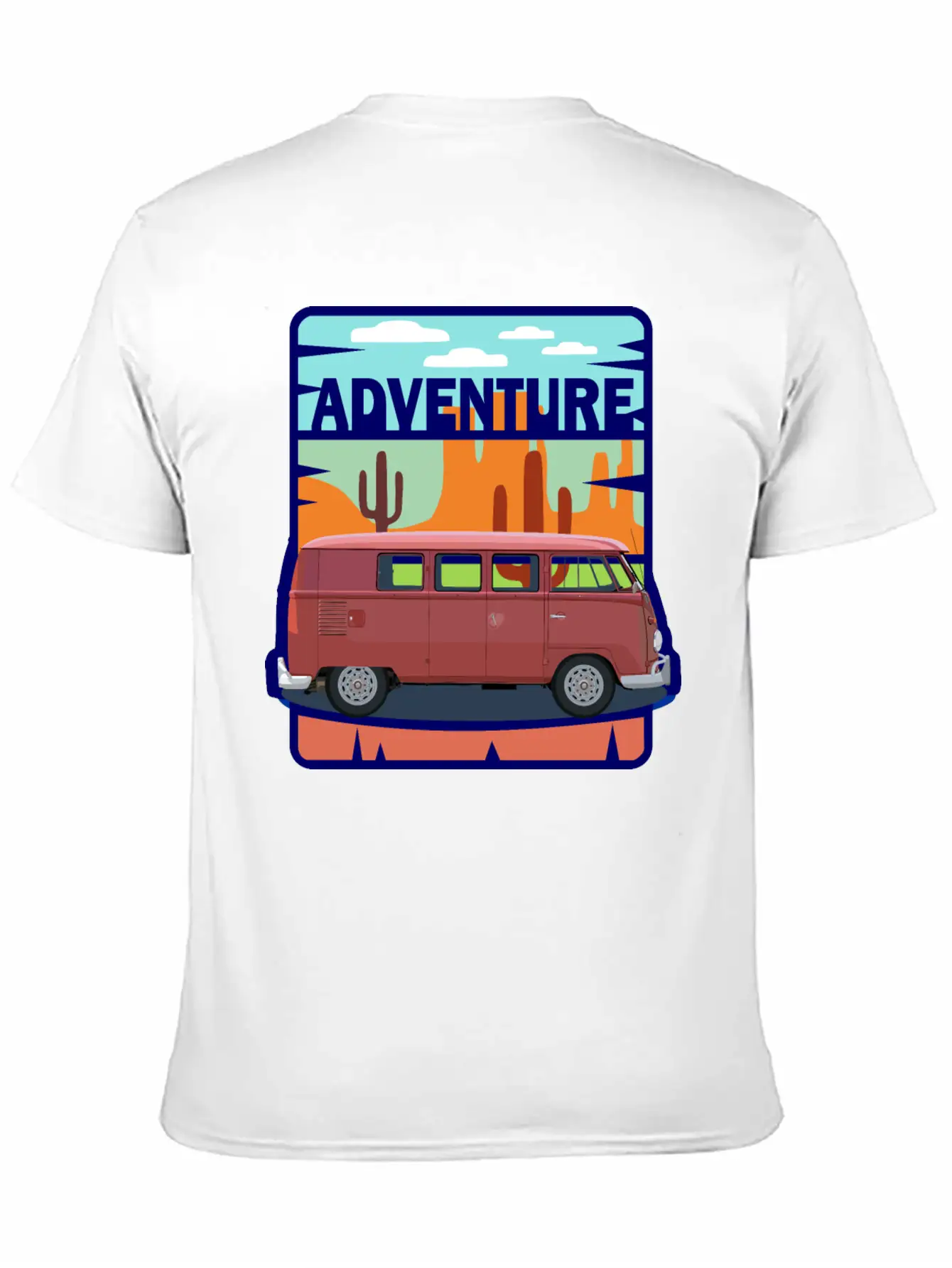 Adventure Van In The Desert In Pastel Colors Soft Cotton Short Sleeve Tee – Unisex Wardrobe Staple