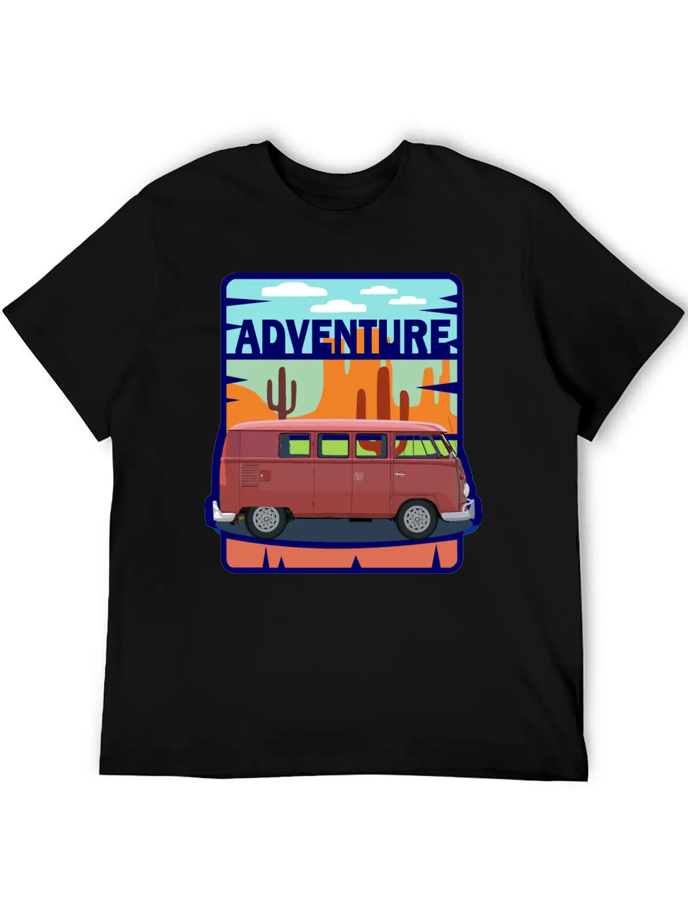 Adventure Van In The Desert In Pastel Colors Soft Cotton Short Sleeve Tee – Unisex Wardrobe Staple