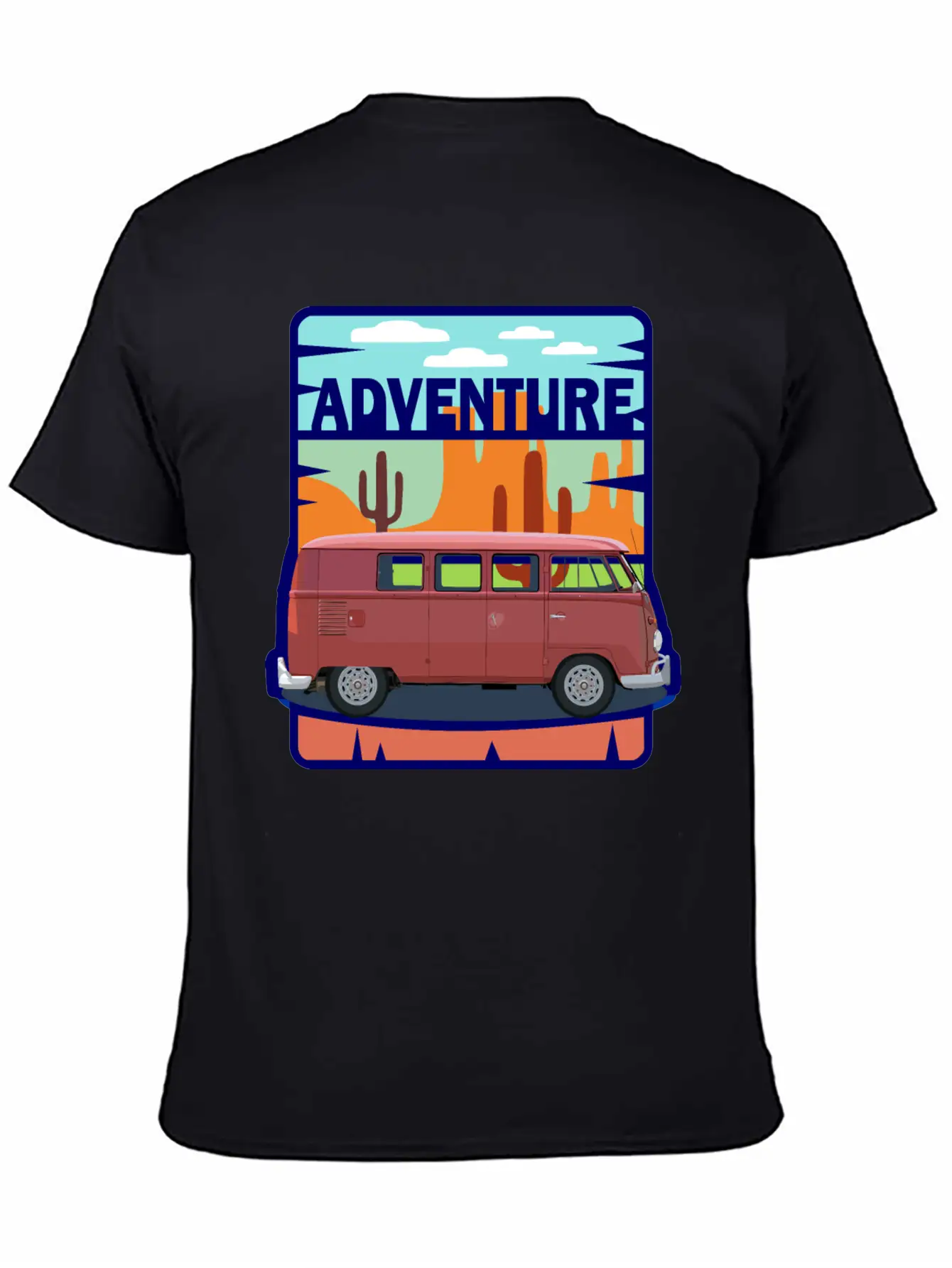 Adventure Van In The Desert In Pastel Colors Soft Cotton Short Sleeve Tee – Unisex Wardrobe Staple