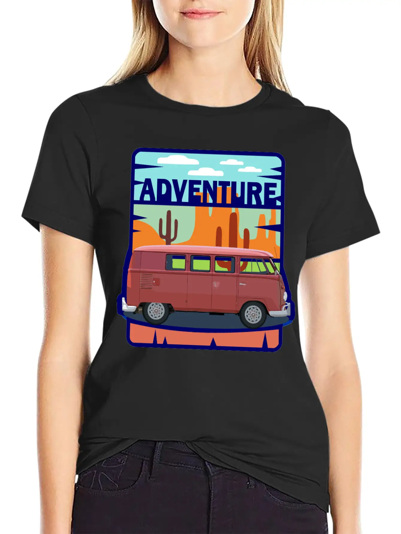 Adventure Van In The Desert In Pastel Colors Soft Cotton Short Sleeve Tee – Unisex Wardrobe Staple