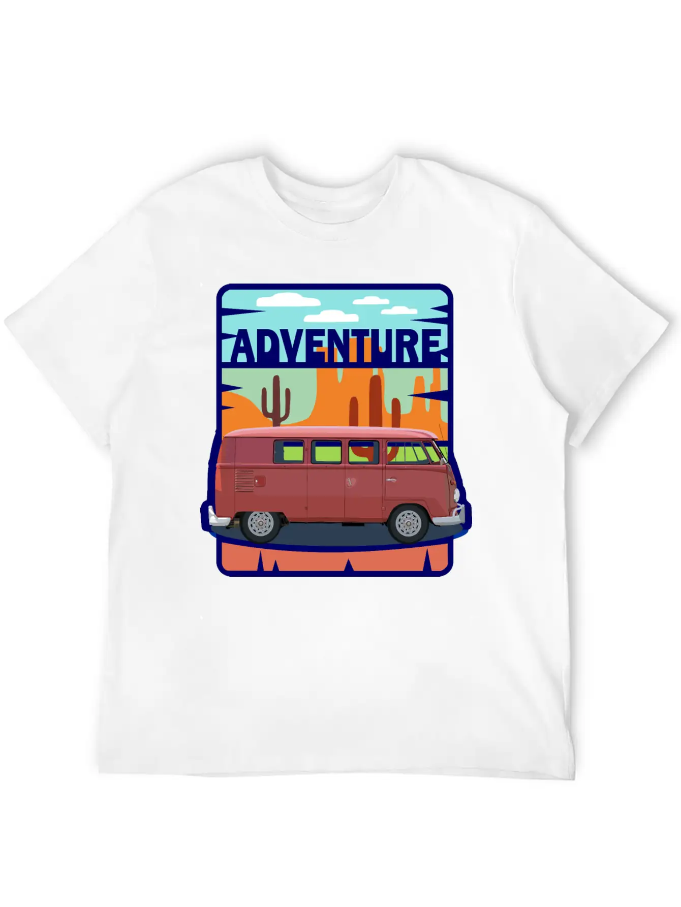 Adventure Van In The Desert In Pastel Colors Soft Cotton Short Sleeve Tee – Unisex Wardrobe Staple