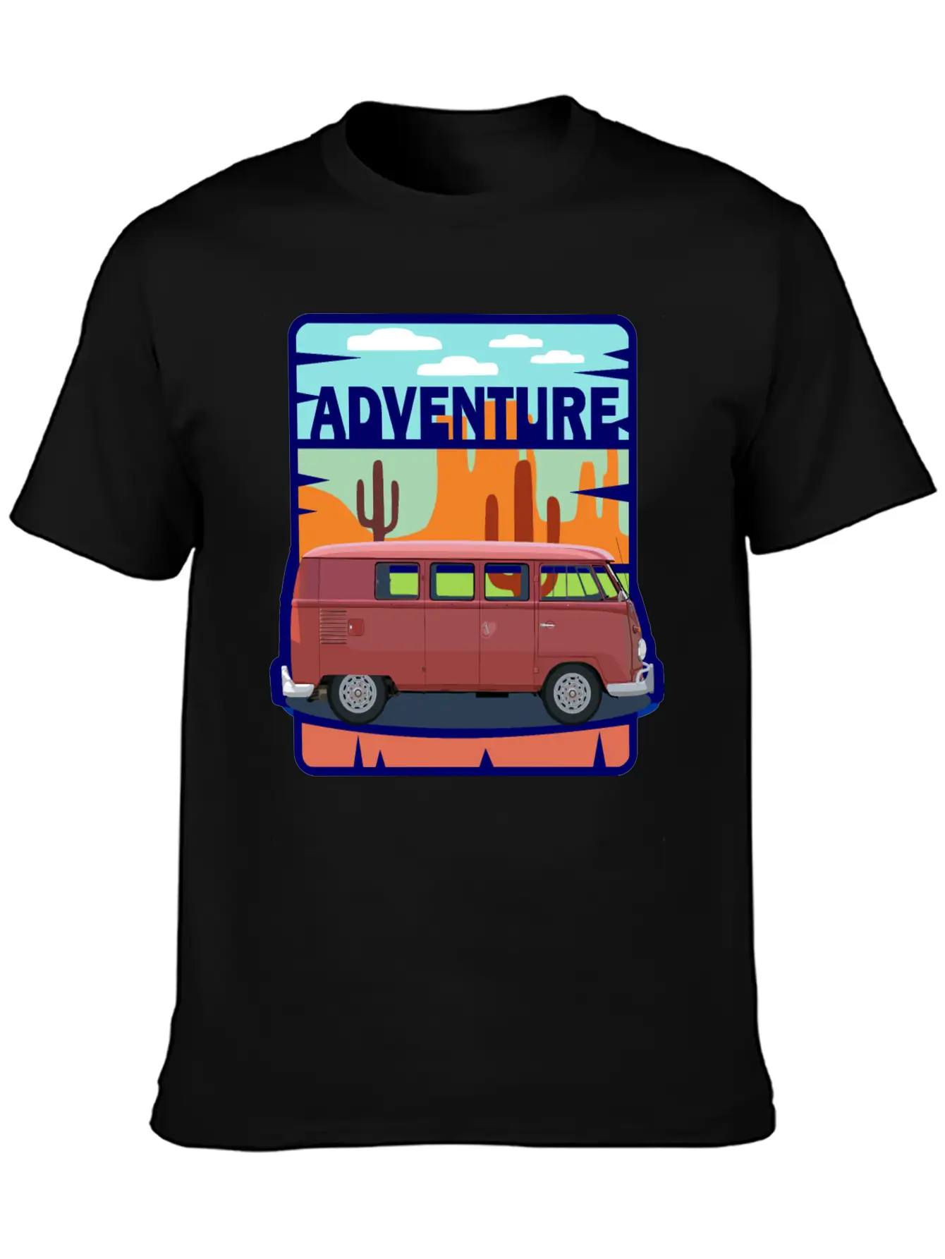Adventure Van In The Desert In Pastel Colors Soft Cotton Short Sleeve Tee – Unisex Wardrobe Staple