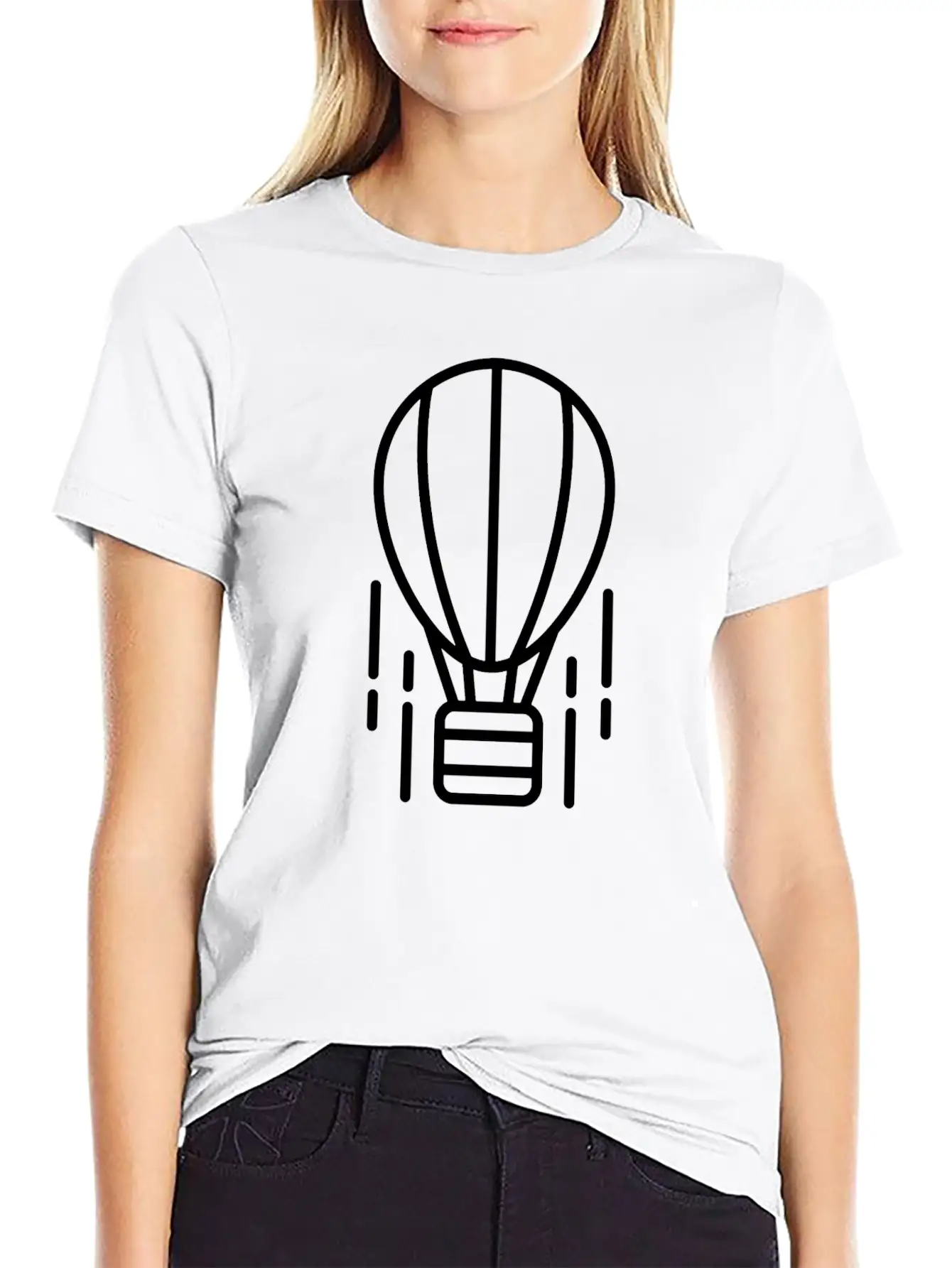 Aerostat Icon Vector Stylish Everyday T-Shirt – Unisex Basic Cotton Tee