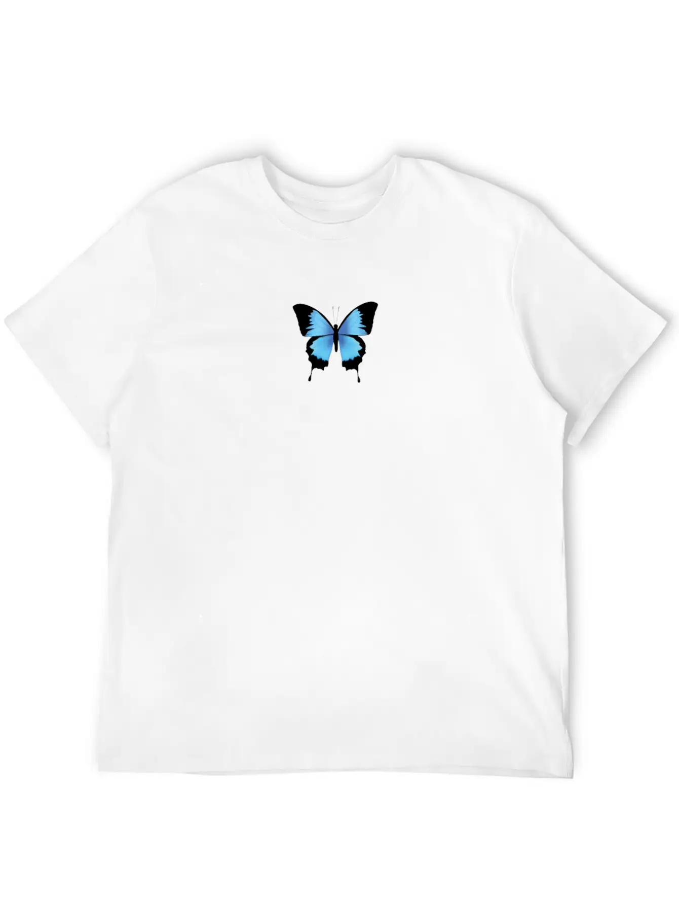 Aesthetic Butterfly Blue - Grunge Soft Grunge Stylish Everyday T-Shirt – Unisex Basic Cotton Tee
