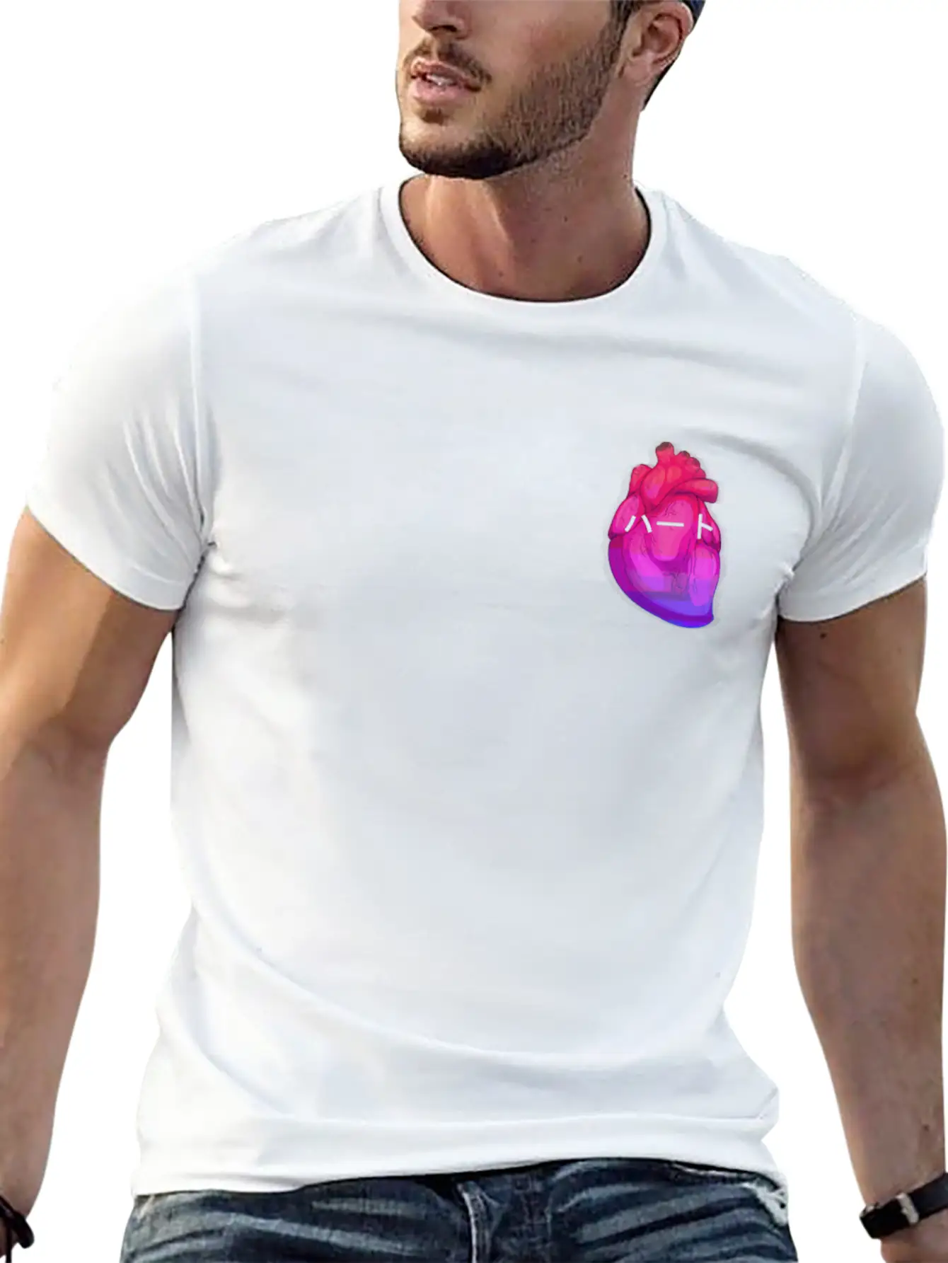 Aesthetic Heart Vaporwave Heart With Japanese Text Classic Fit Graphic Tee For Daily Comfort – Unisex Cotton Shirt