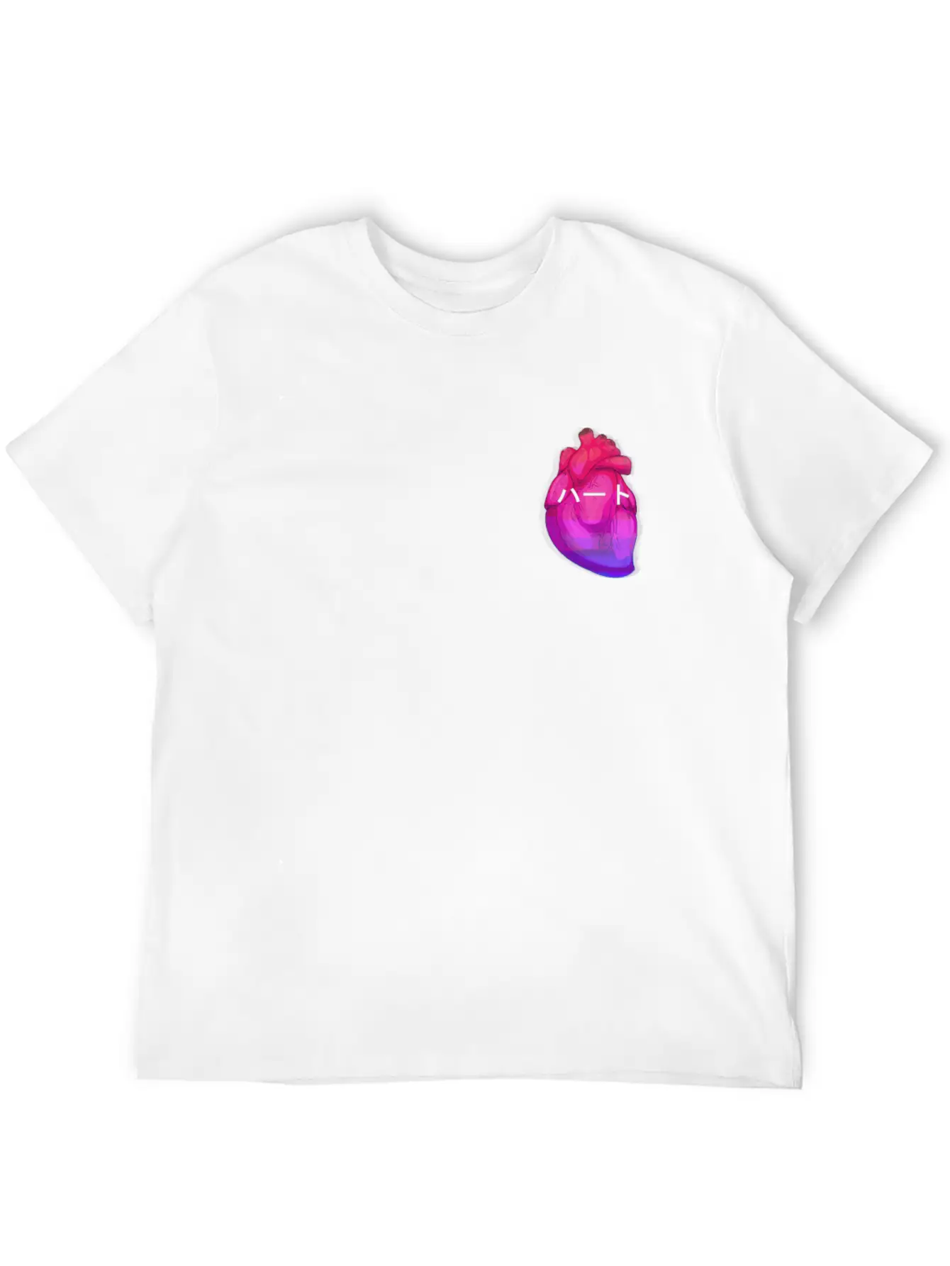 Aesthetic Heart Vaporwave Heart With Japanese Text Classic Fit Graphic Tee For Daily Comfort – Unisex Cotton Shirt