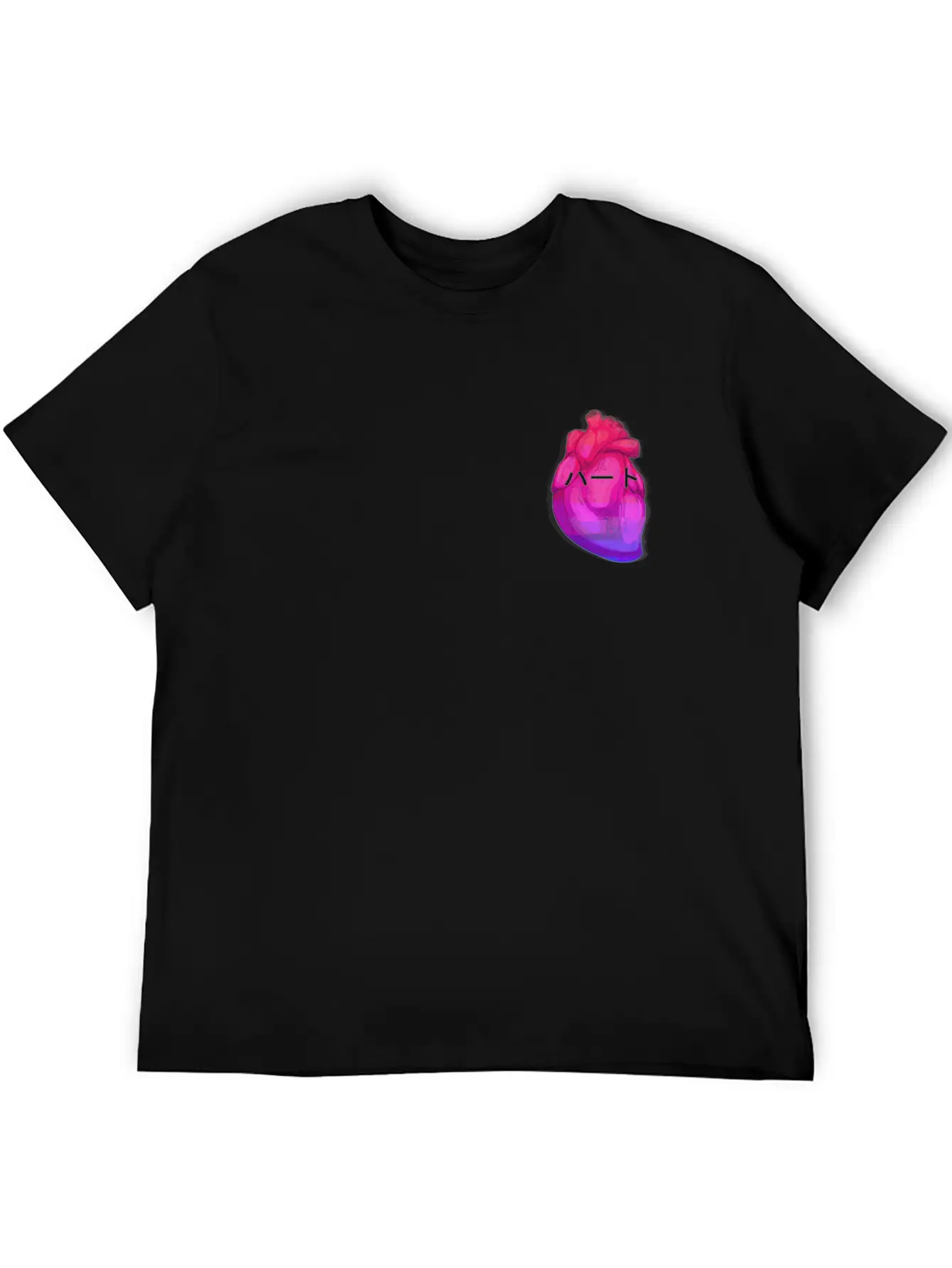 Aesthetic Heart Vaporwave Heart With Japanese Text Classic Fit Graphic Tee For Daily Comfort – Unisex Cotton Shirt