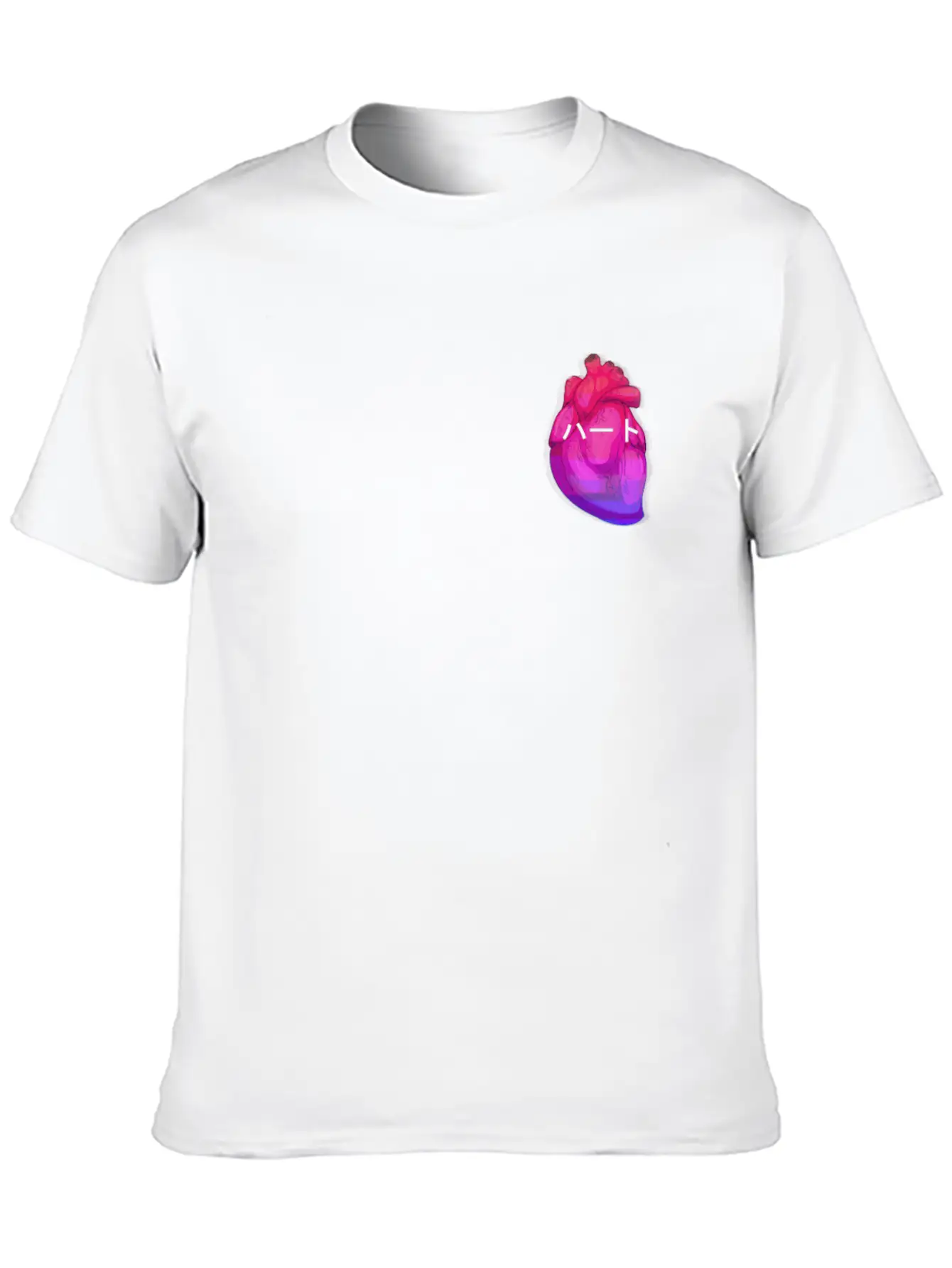 Aesthetic Heart Vaporwave Heart With Japanese Text Classic Fit Graphic Tee For Daily Comfort – Unisex Cotton Shirt