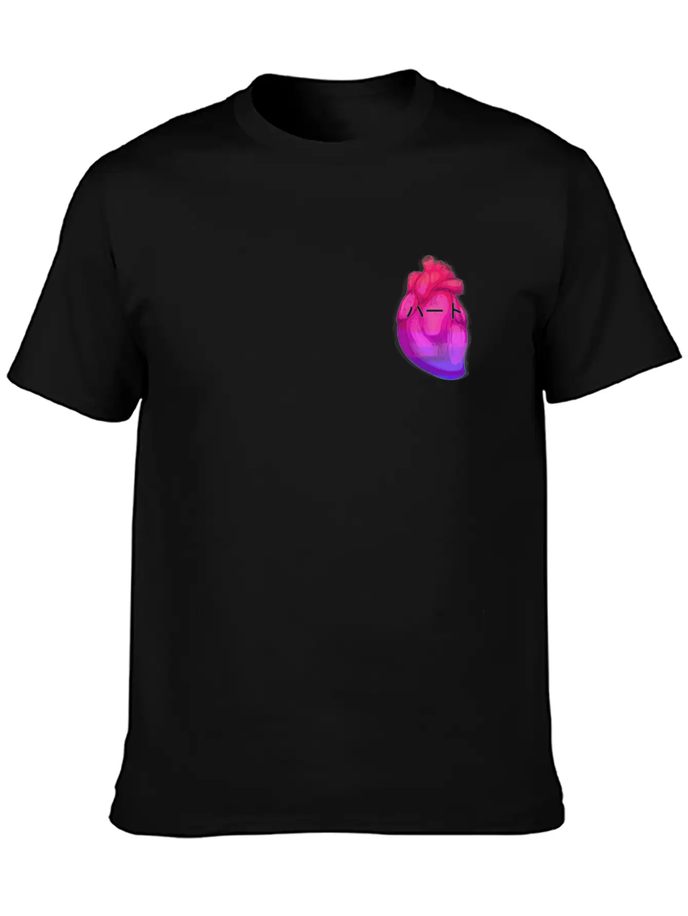 Aesthetic Heart Vaporwave Heart With Japanese Text Classic Fit Graphic Tee For Daily Comfort – Unisex Cotton Shirt