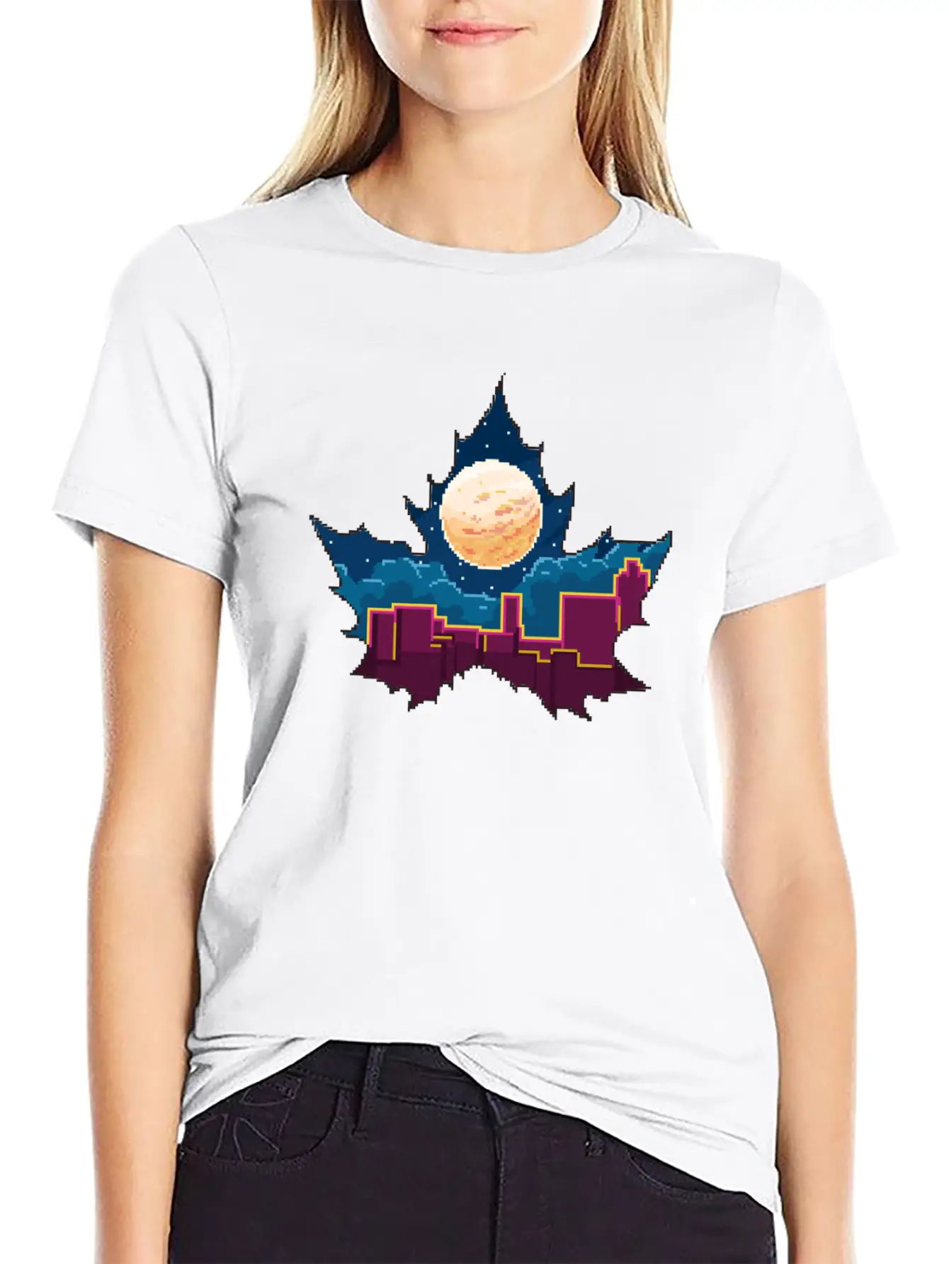 Aesthetic Leaves Modern Fit Casual T-Shirt – Clean And Versatile Design