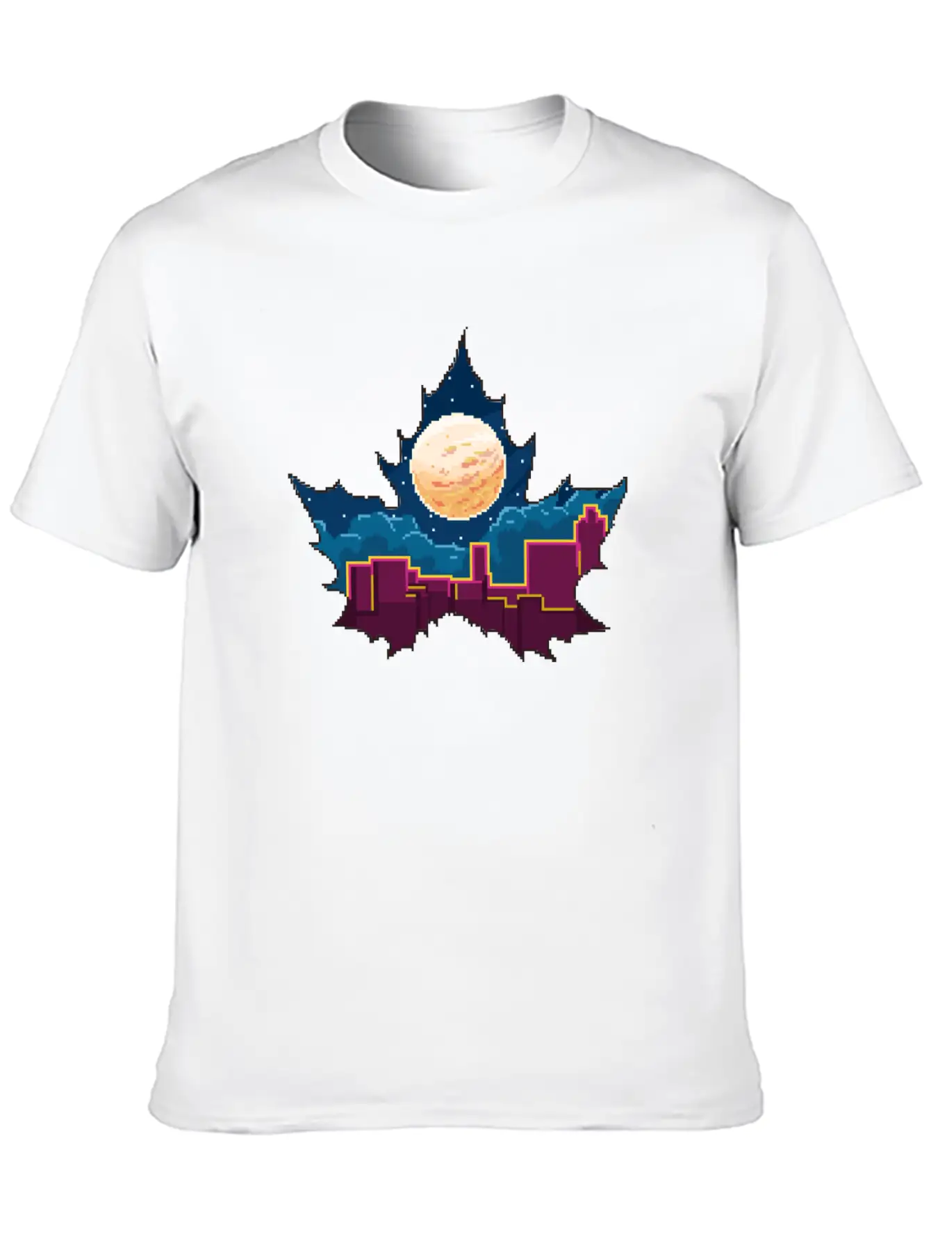 Aesthetic Leaves Modern Fit Casual T-Shirt – Clean And Versatile Design