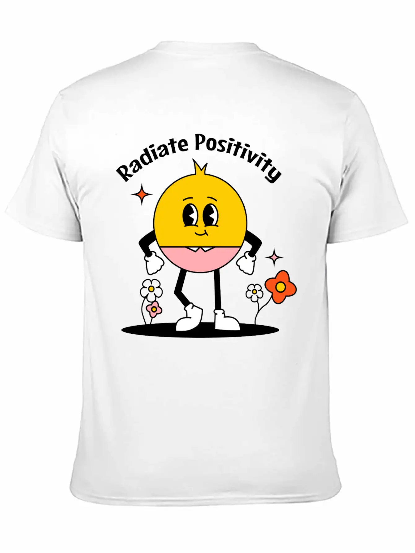 Aesthetic Retro Radiate Positivity Lightweight Cotton T-Shirt – Daily Comfort Graphic Shirt