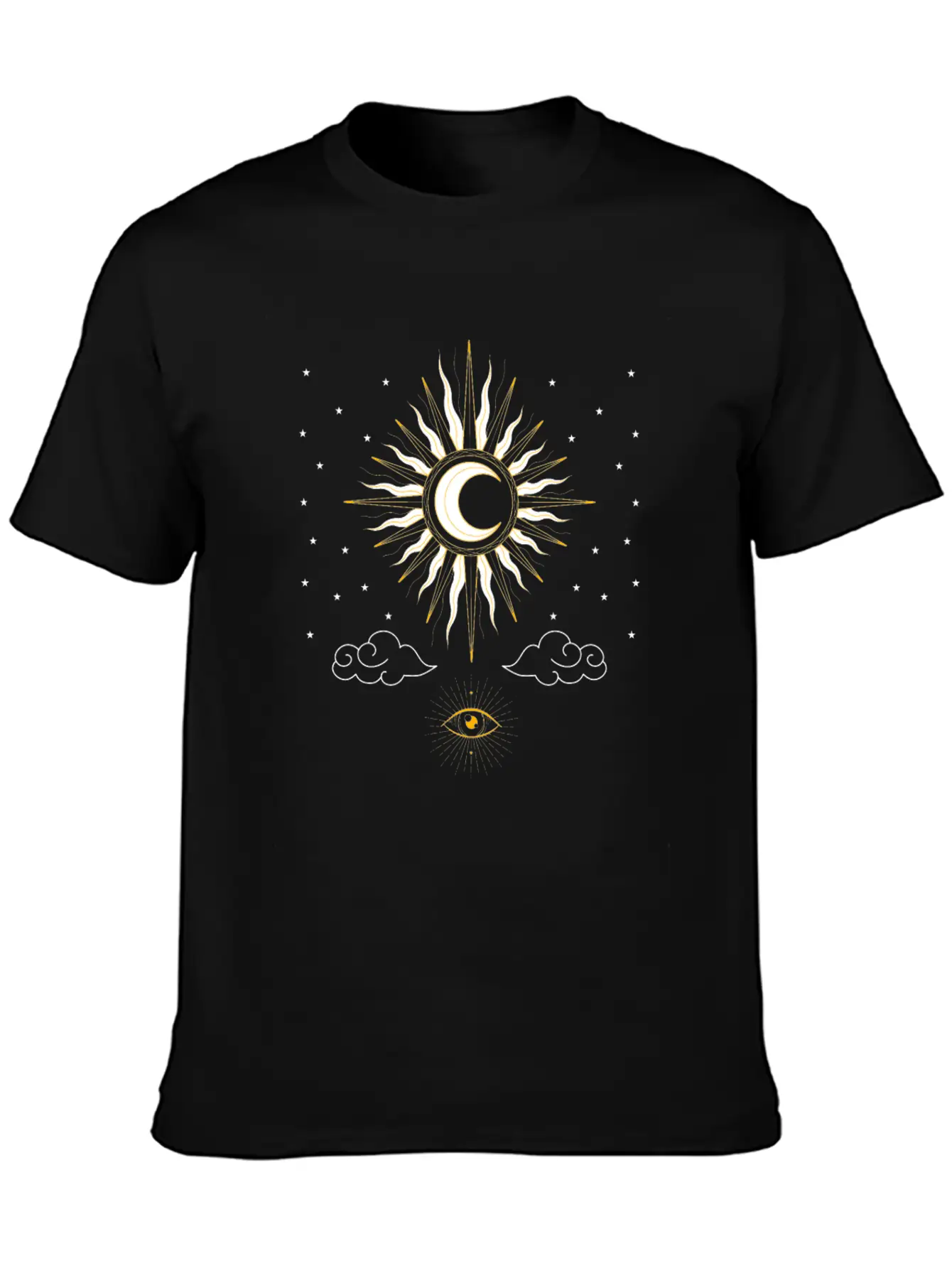 Aesthetic Tarot Sun Witches Sun Moon Classic Fit Graphic Tee For Daily Comfort – Unisex Cotton Shirt