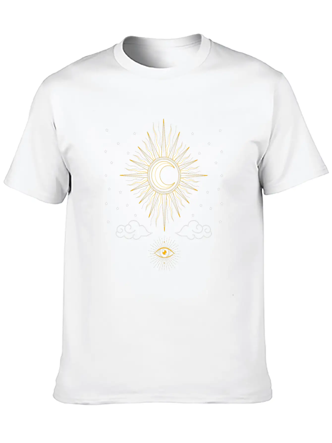 Aesthetic Tarot Sun Witches Sun Moon Classic Fit Graphic Tee For Daily Comfort – Unisex Cotton Shirt