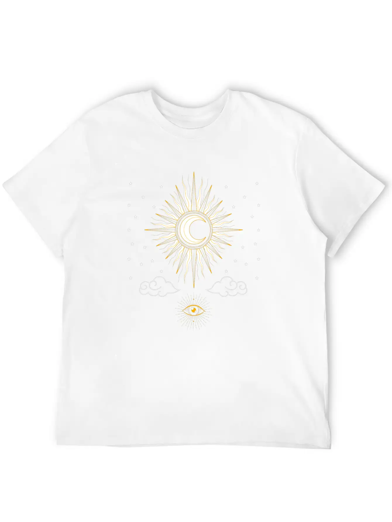 Aesthetic Tarot Sun Witches Sun Moon Classic Fit Graphic Tee For Daily Comfort – Unisex Cotton Shirt