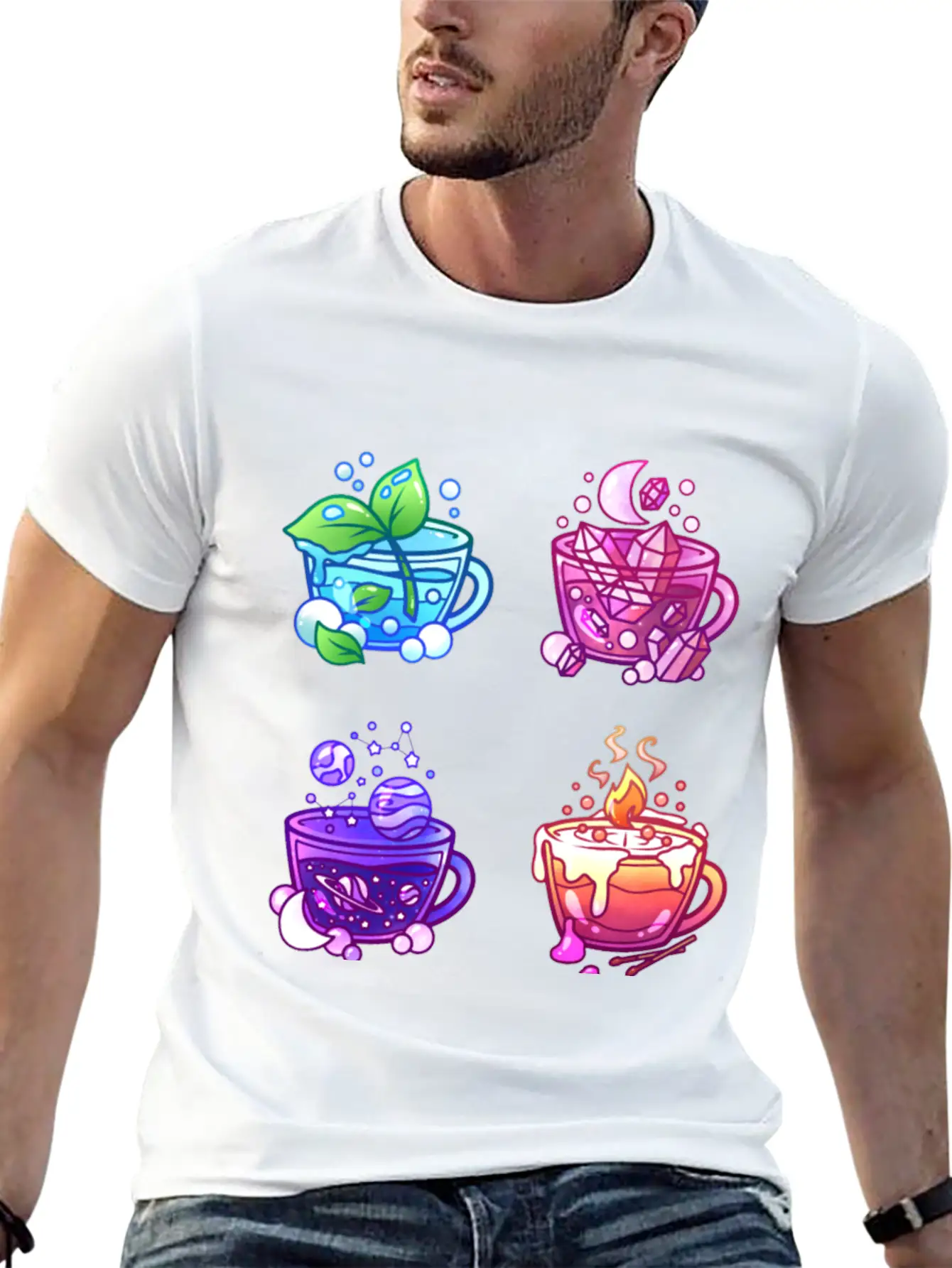 Aesthetic Teacup Collection Unisex Casual T-Shirt – Clean Design For Daily Comfort