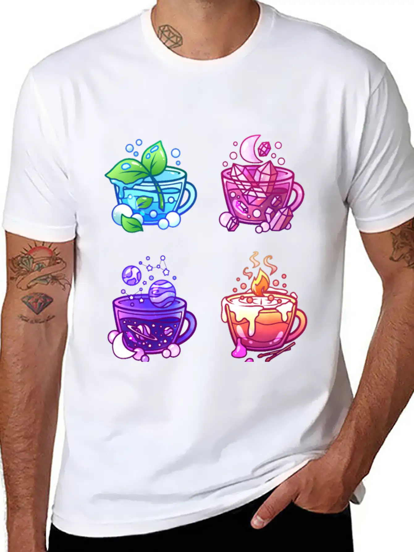 Aesthetic Teacup Collection Unisex Casual T-Shirt – Clean Design For Daily Comfort