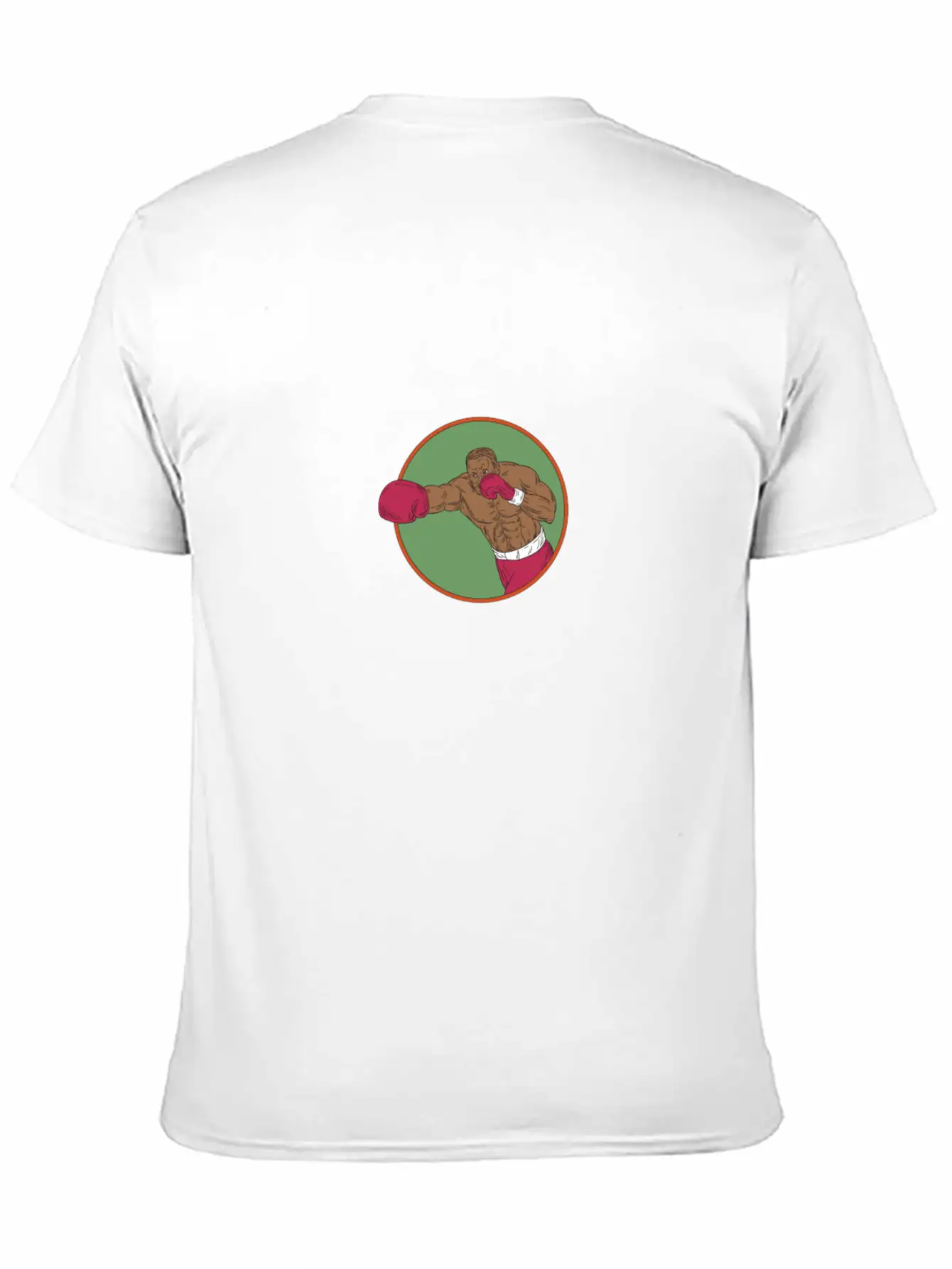 African-American Boxer Right Hook Circle Drawing Relaxed Everyday Tee – Lightweight And Durable Cotton