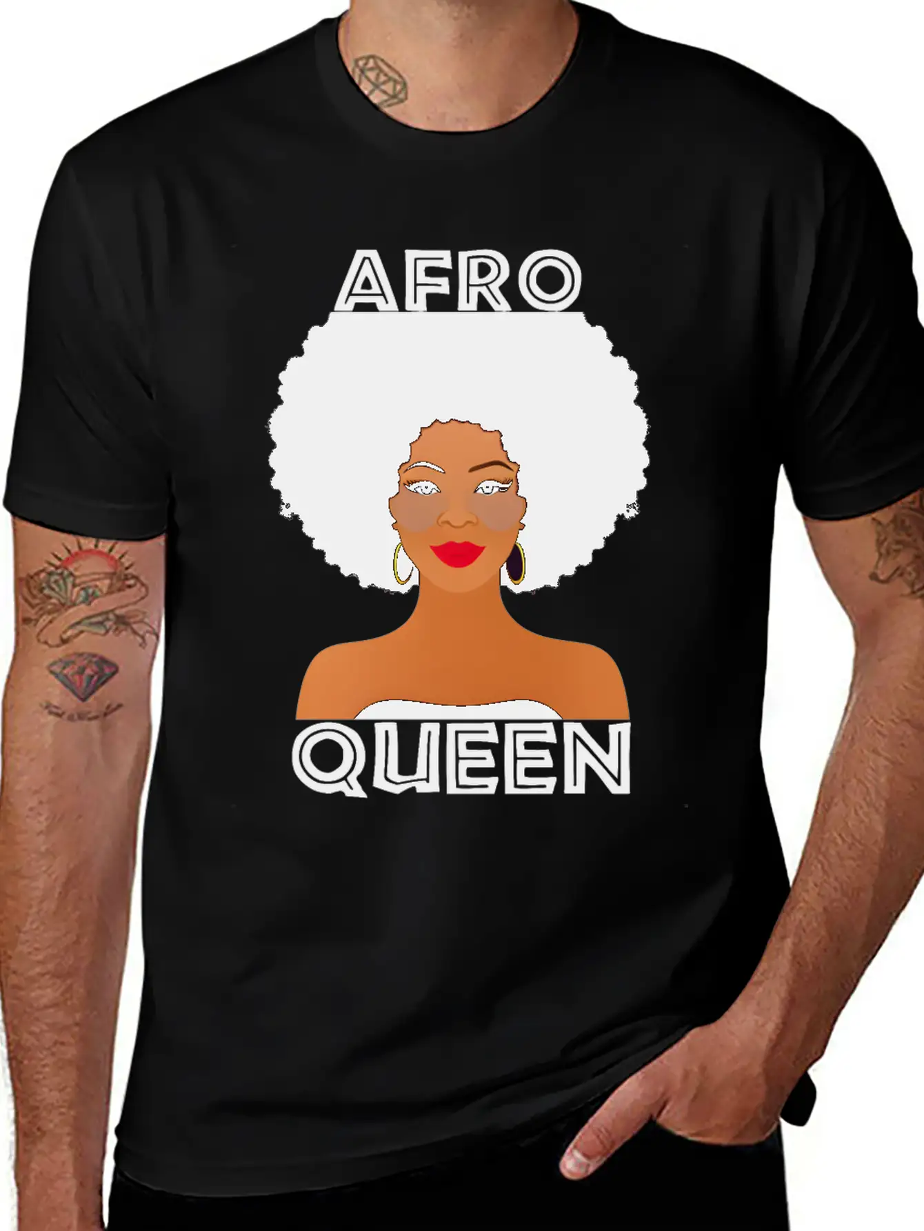Afro Queen Melanin Queen. Relaxed Everyday Tee – Lightweight And Durable Cotton