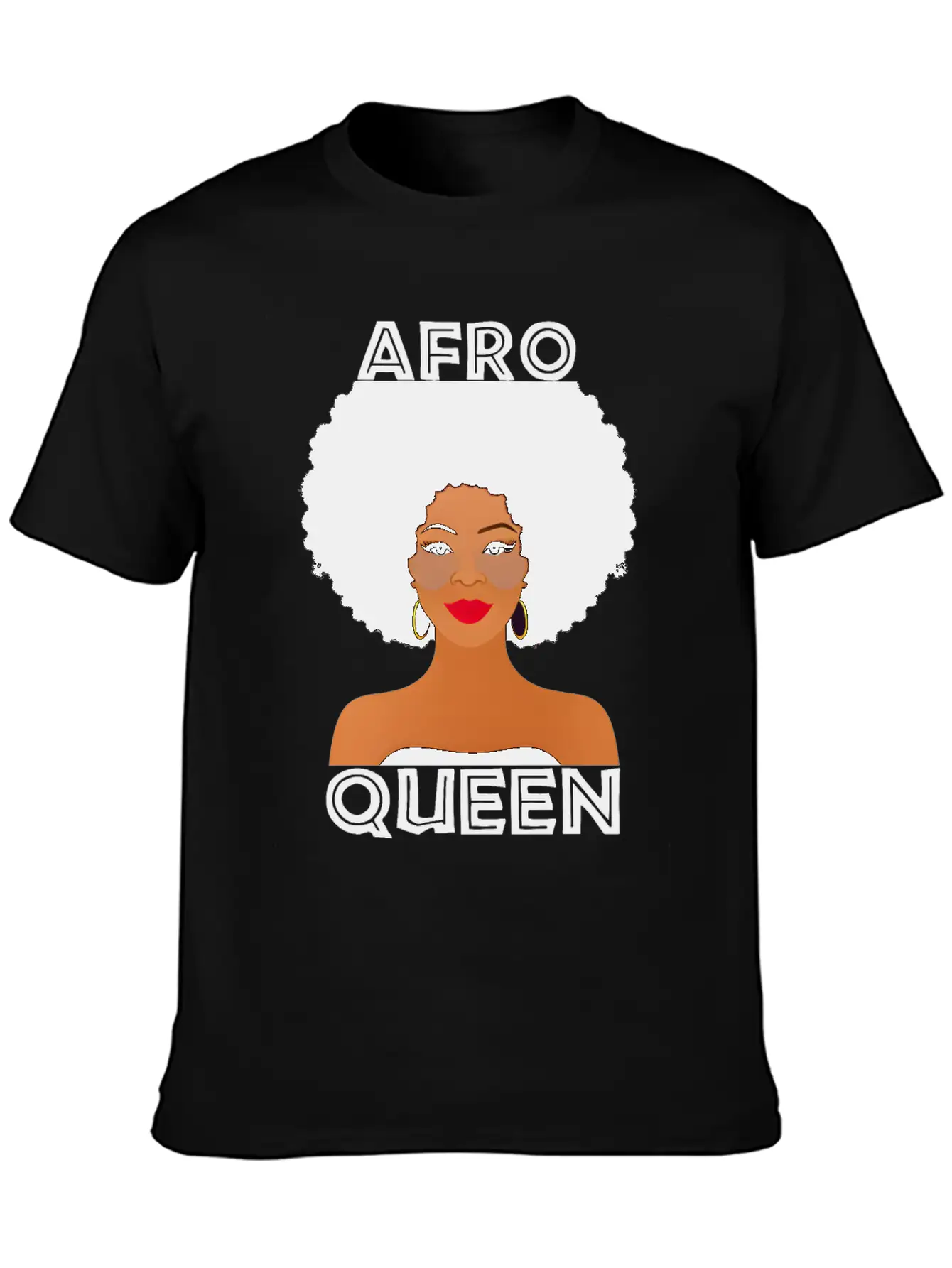 Afro Queen Melanin Queen. Relaxed Everyday Tee – Lightweight And Durable Cotton