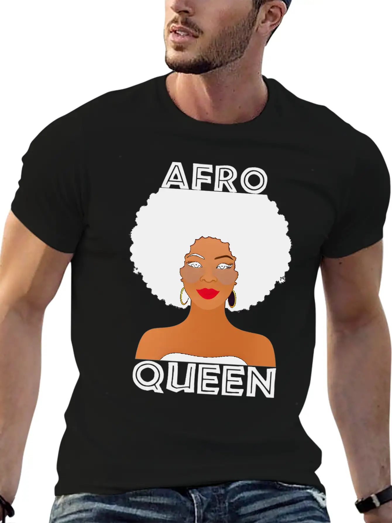 Afro Queen Melanin Queen. Relaxed Everyday Tee – Lightweight And Durable Cotton
