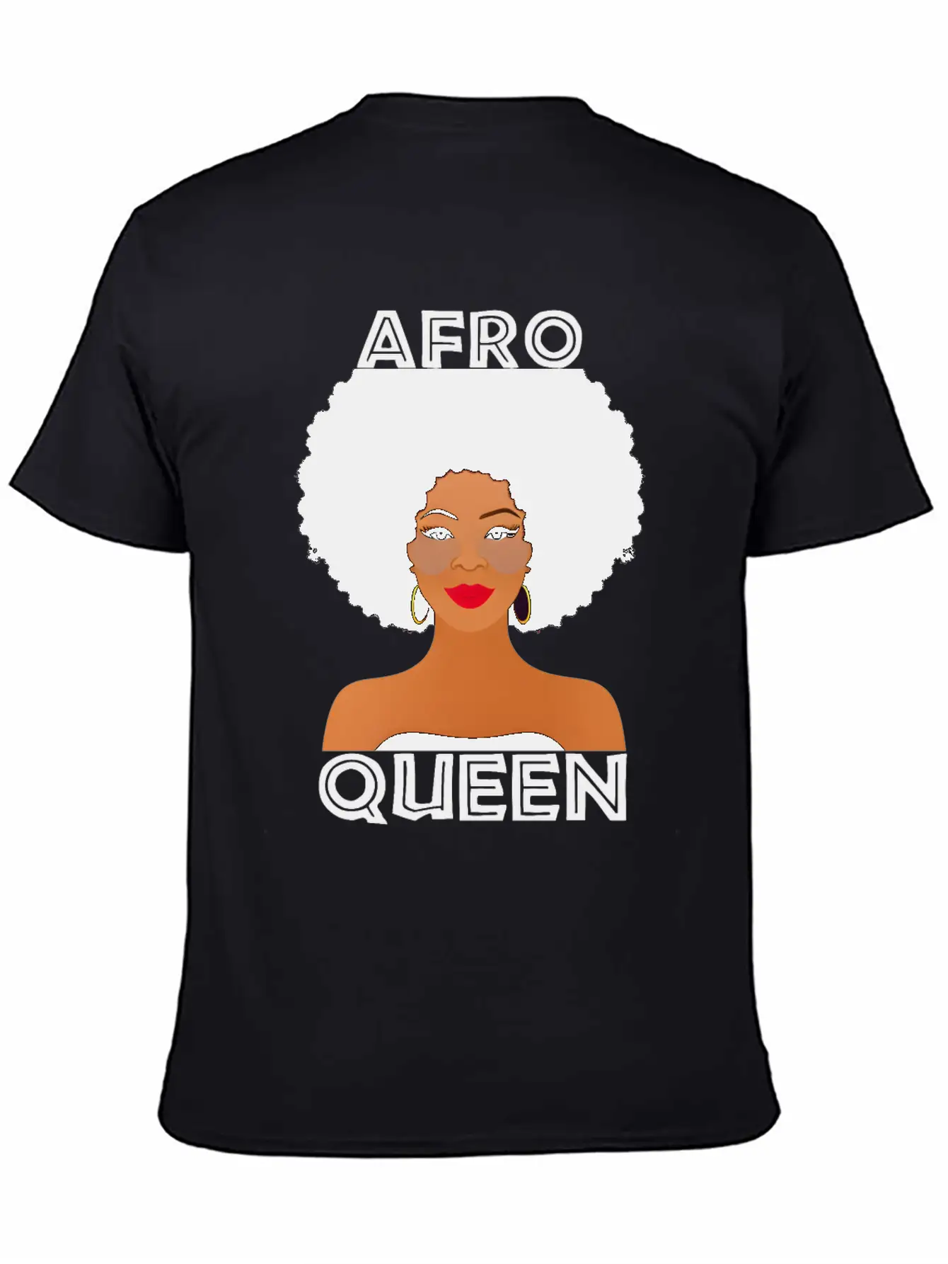 Afro Queen Melanin Queen. Relaxed Everyday Tee – Lightweight And Durable Cotton