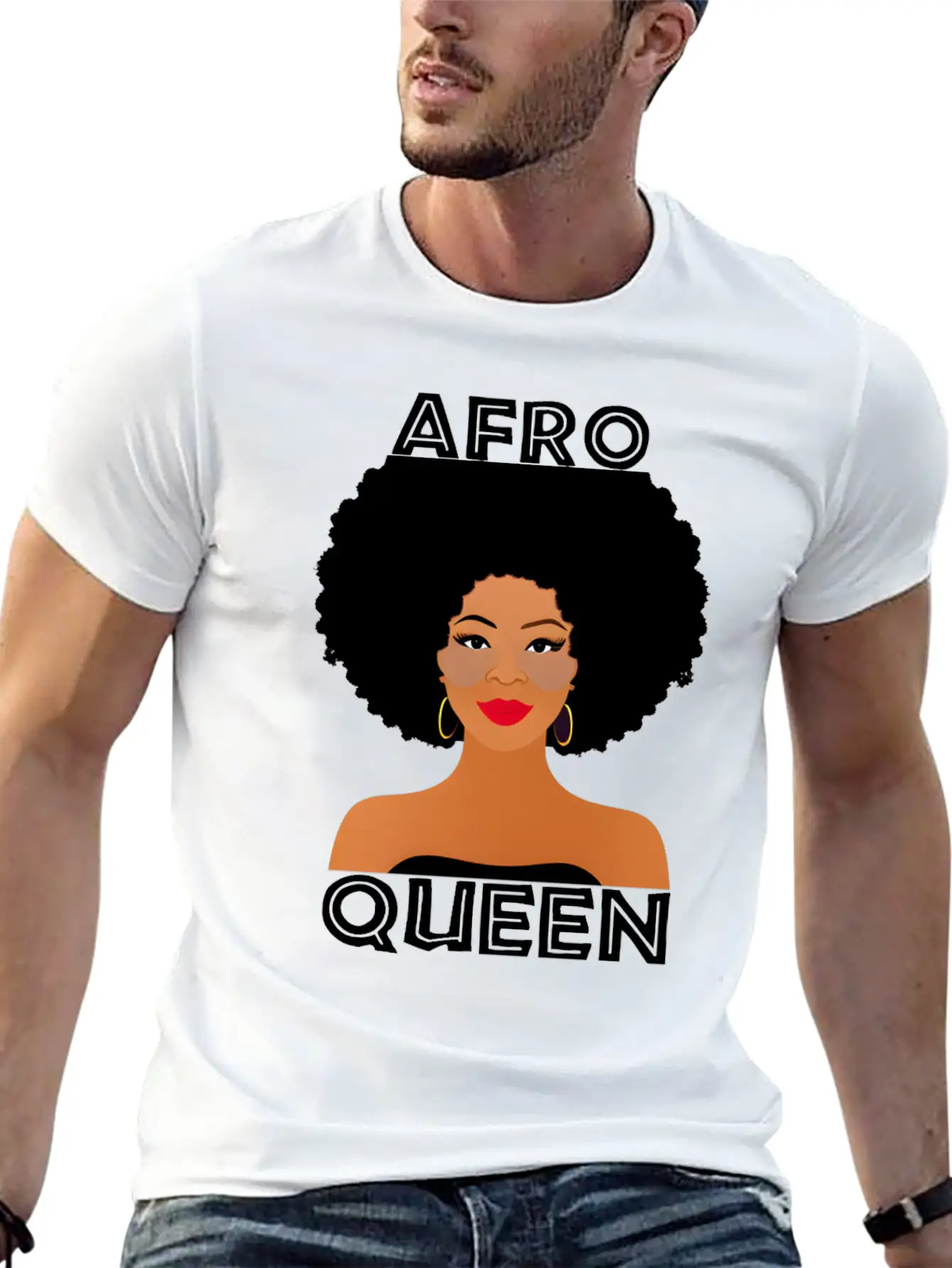 Afro Queen Melanin Queen. Relaxed Everyday Tee – Lightweight And Durable Cotton