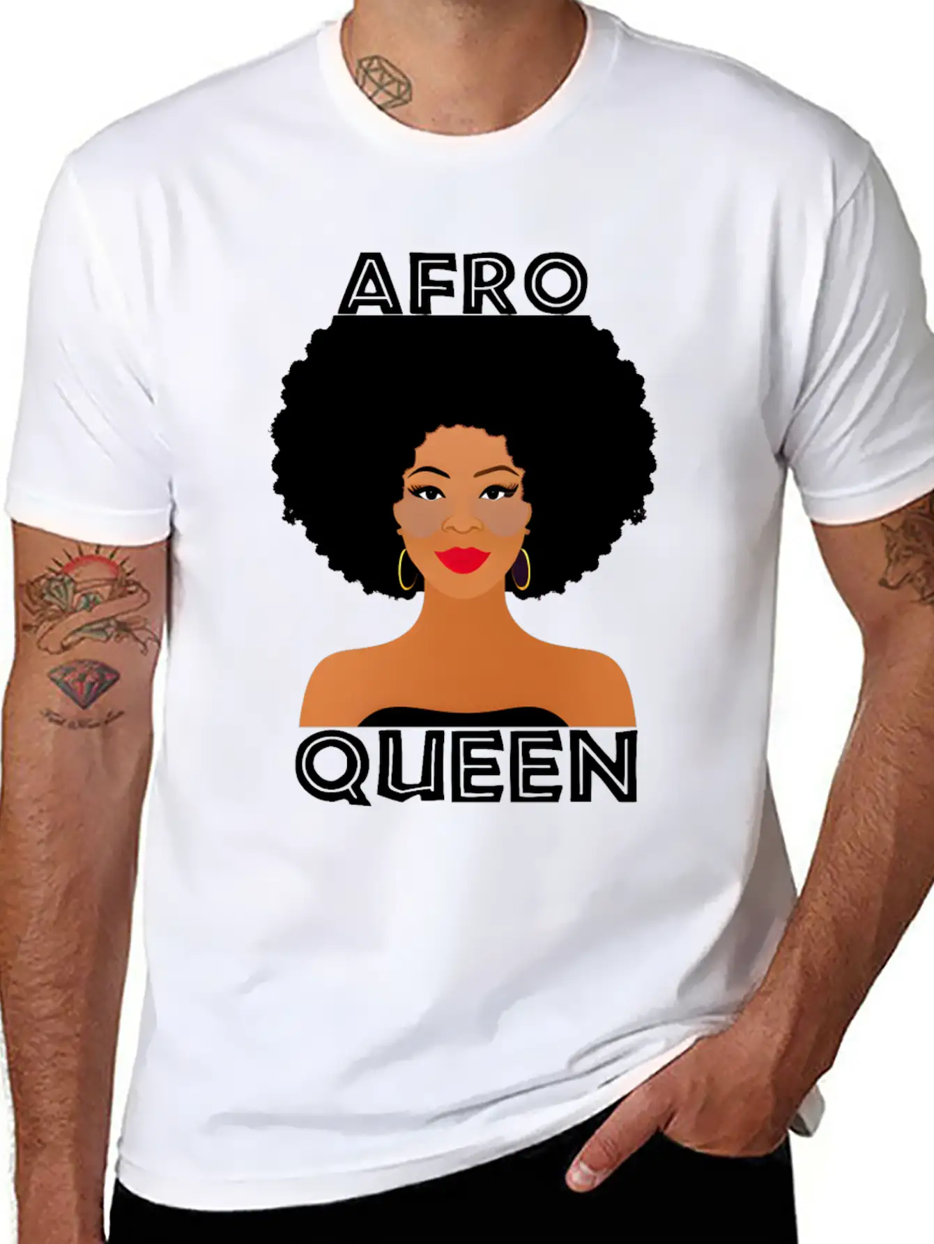 Afro Queen Melanin Queen. Relaxed Everyday Tee – Lightweight And Durable Cotton