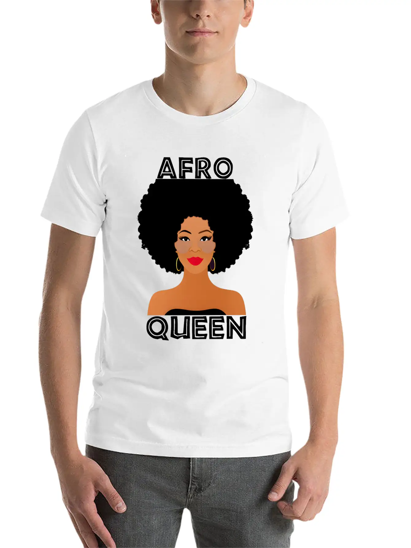 Afro Queen Melanin Queen. Relaxed Everyday Tee – Lightweight And Durable Cotton