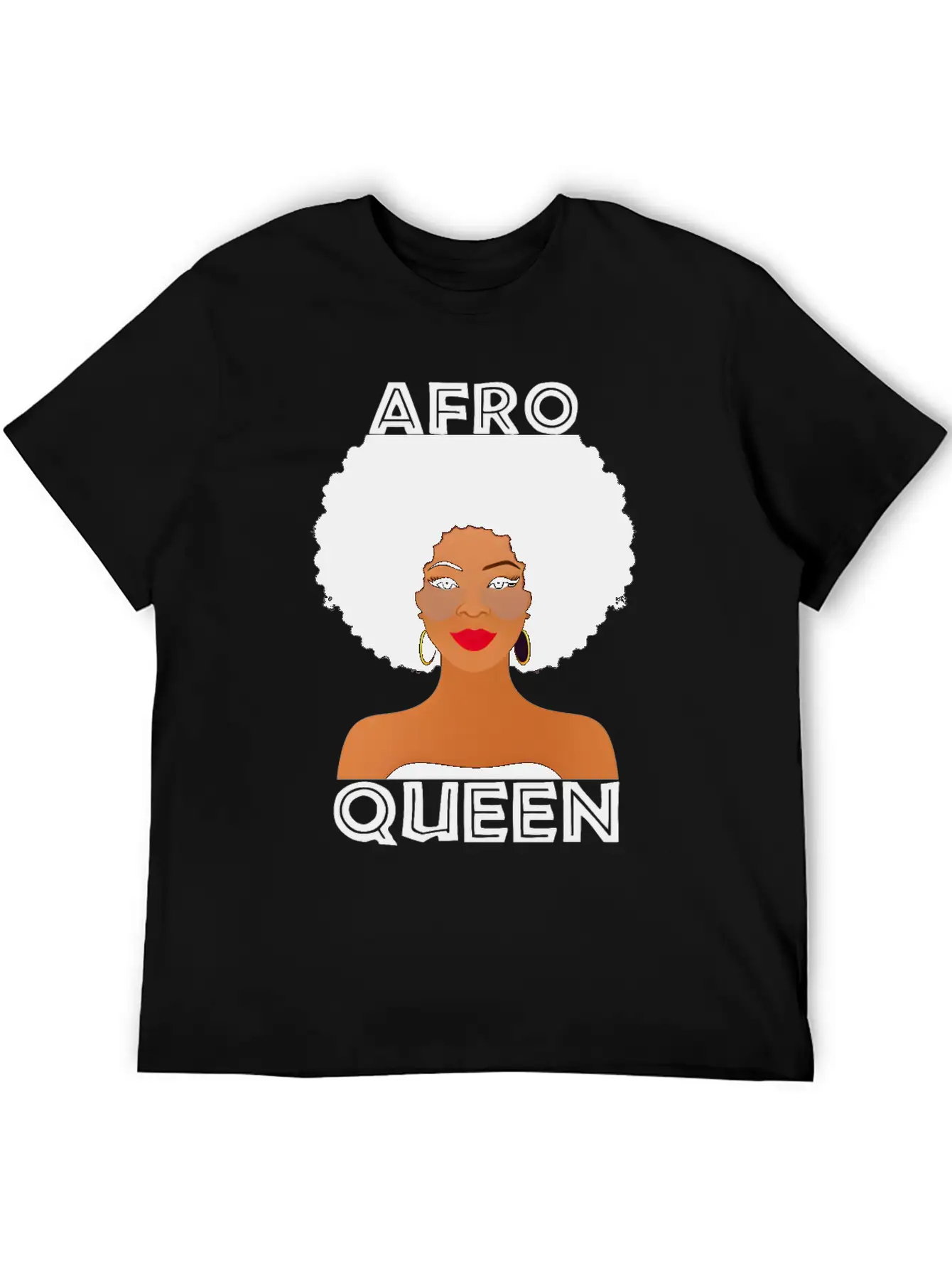 Afro Queen Melanin Queen. Relaxed Everyday Tee – Lightweight And Durable Cotton