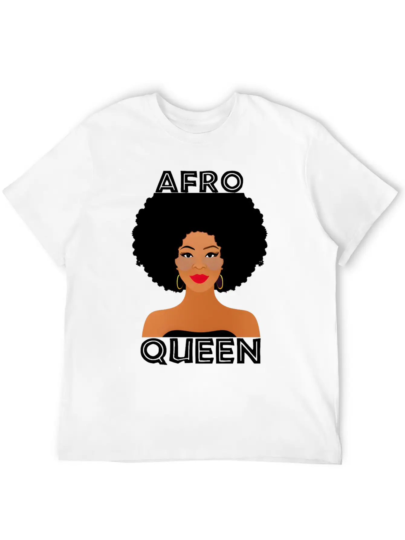 Afro Queen Melanin Queen. Relaxed Everyday Tee – Lightweight And Durable Cotton