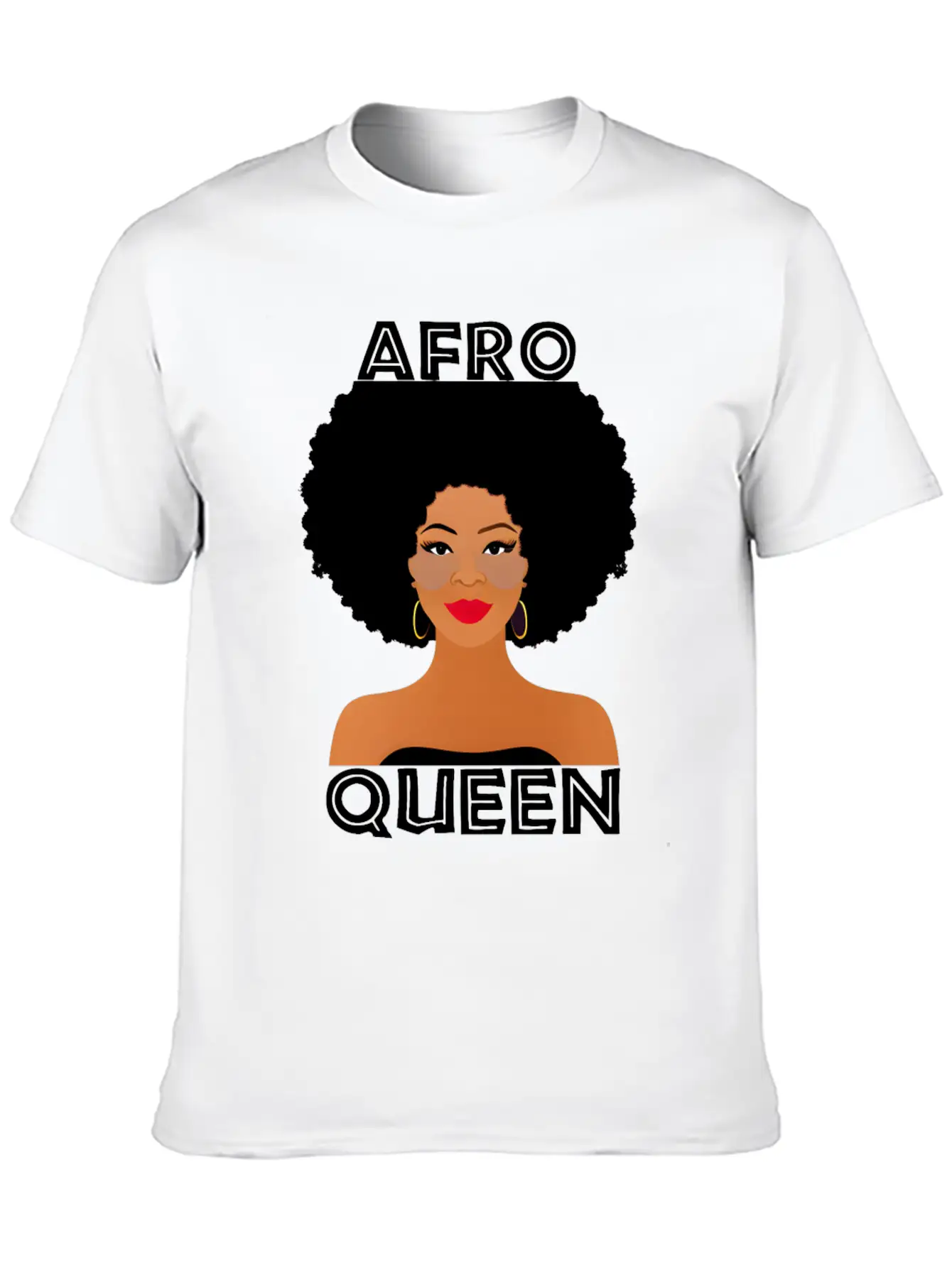 Afro Queen Melanin Queen. Relaxed Everyday Tee – Lightweight And Durable Cotton