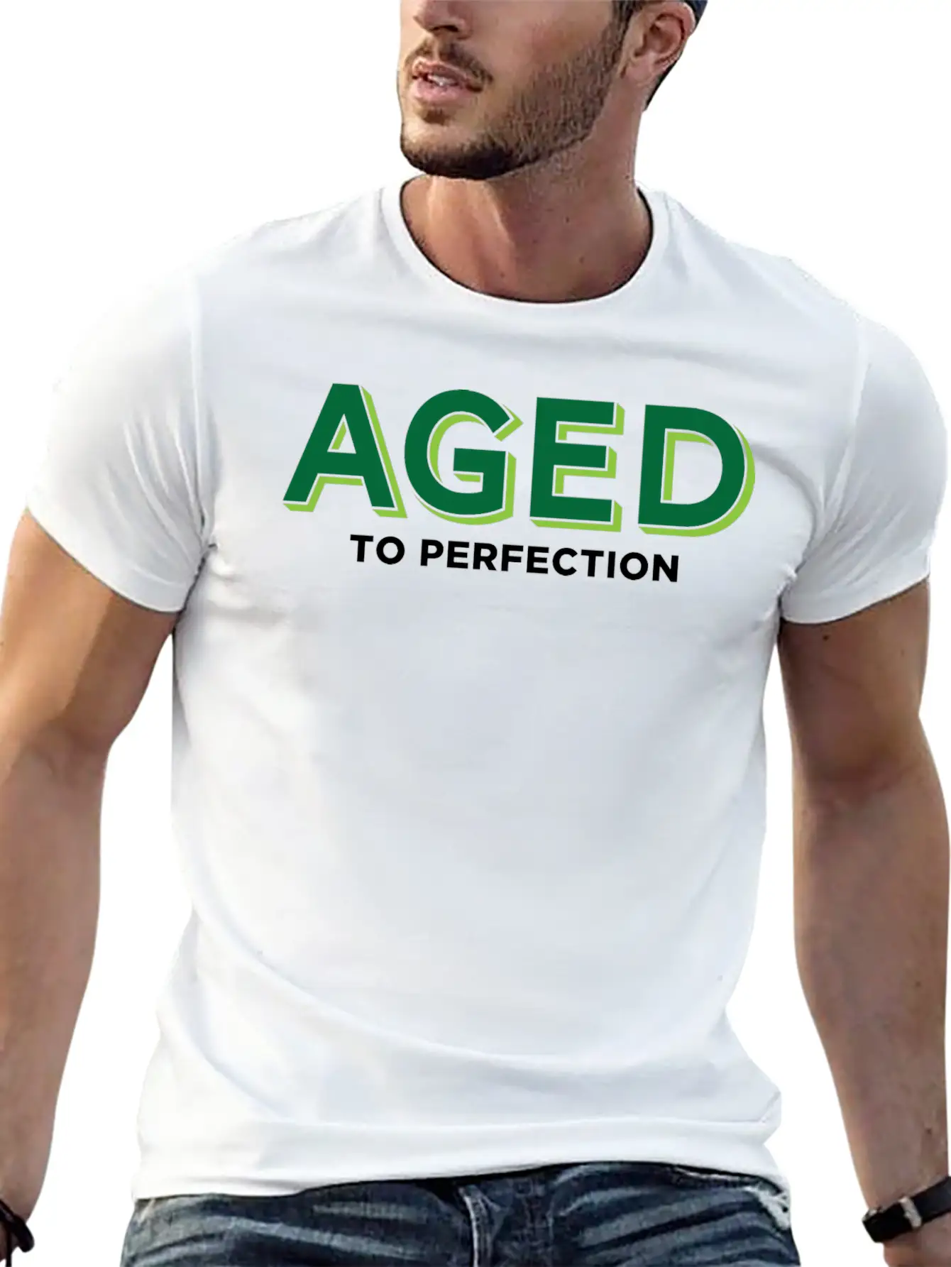 Aged To Perfection! Lightweight Cotton T-Shirt – Daily Comfort Graphic Shirt