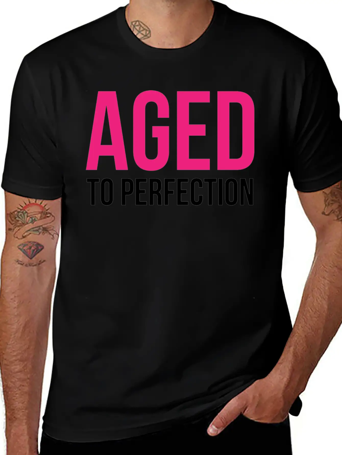Aged To Perfection! Modern Fit Casual T-Shirt – Clean And Versatile Design