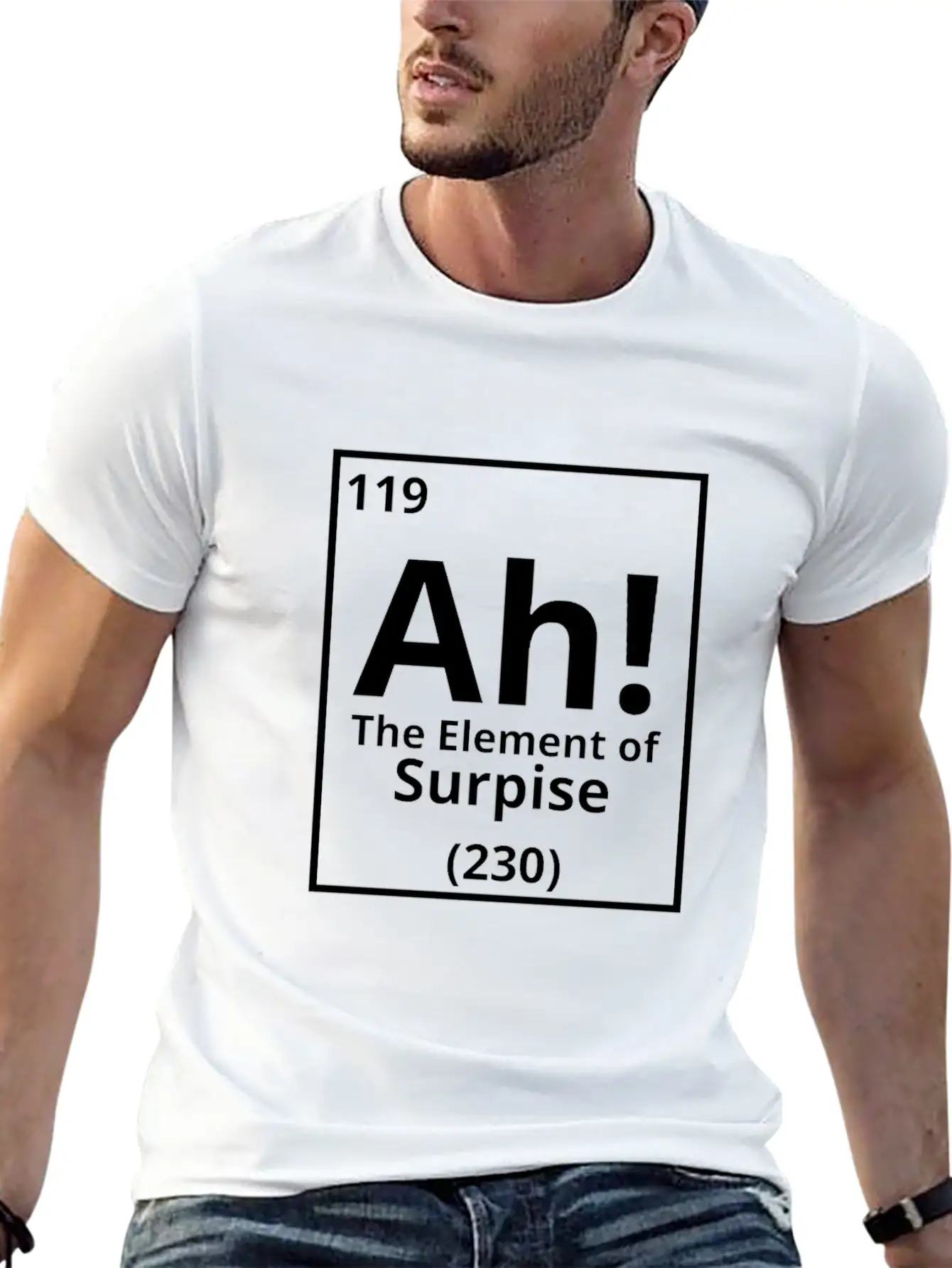 Ah The Element Of Surprise Basic Graphic T-Shirt – Daily Comfort In Soft Cotton