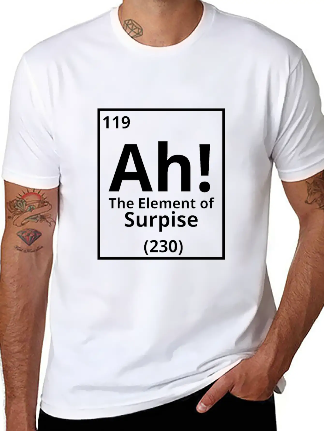 Ah The Element Of Surprise Basic Graphic T-Shirt – Daily Comfort In Soft Cotton