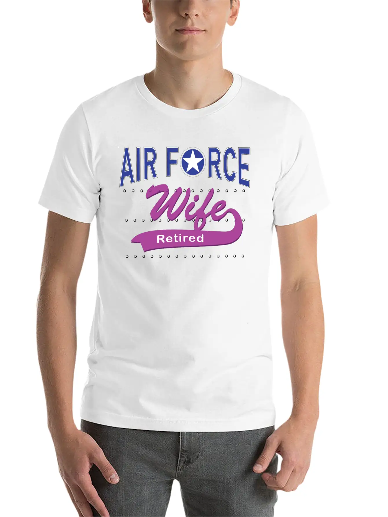 Air Force Wife Retired Basic Graphic T-Shirt – Daily Comfort In Soft Cotton
